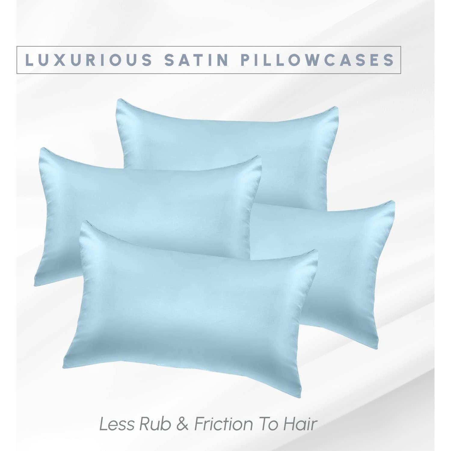 Conjunto de Fundas de Almohada Satinadas Elegant Comfort 4 Piezas