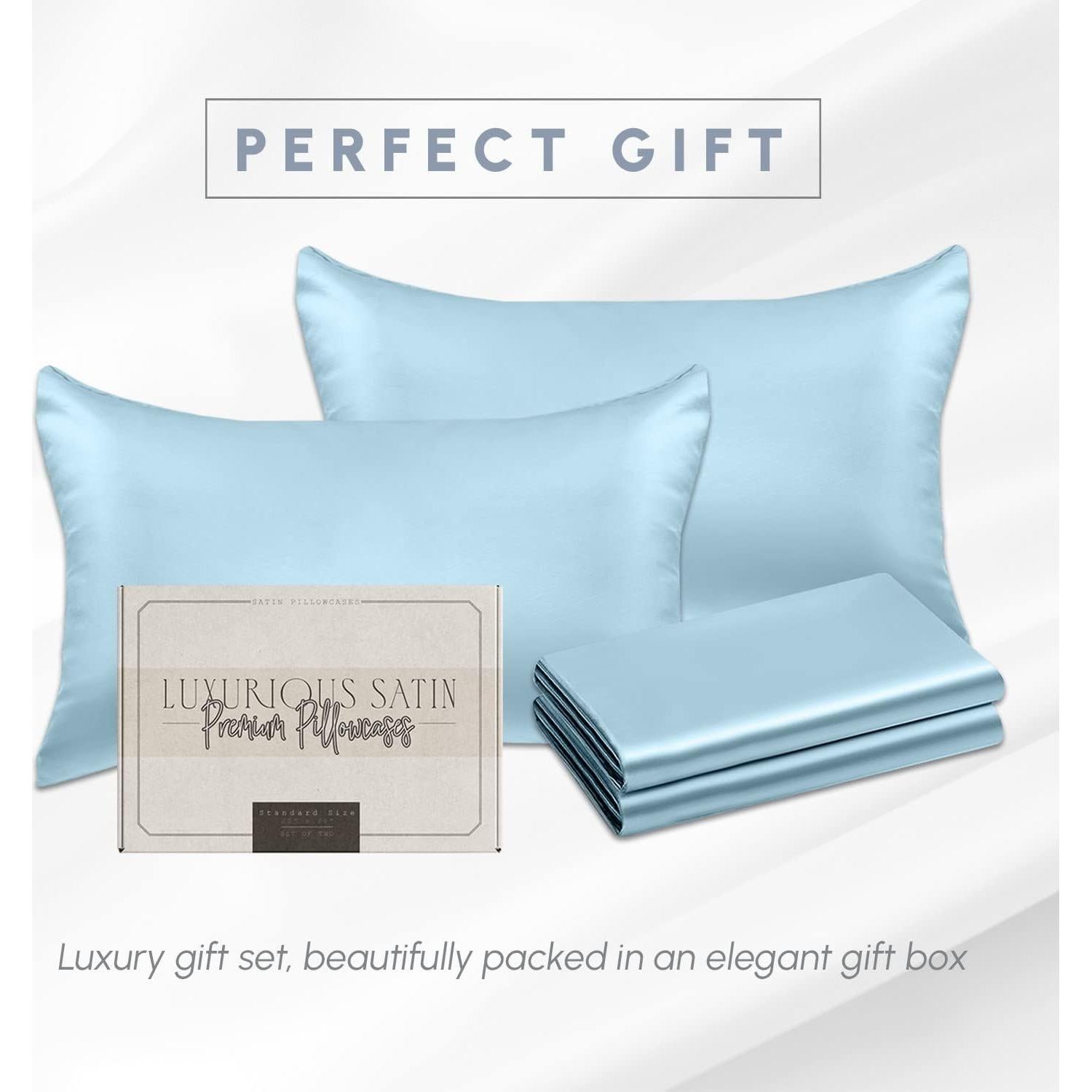 Conjunto de Fundas de Almohada Satinadas Elegant Comfort 4 Piezas