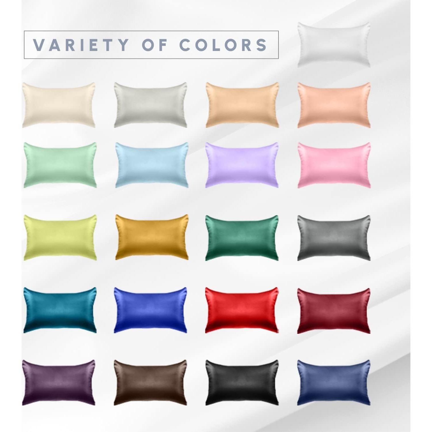 Conjunto de Fundas de Almohada Satinadas Elegant Comfort 4 Piezas