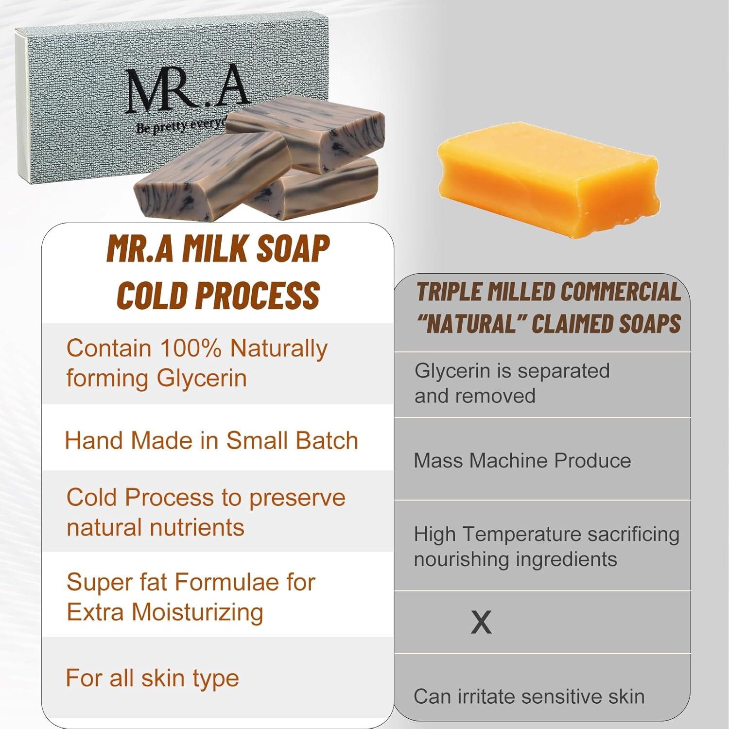 Jabón de Leche Natural MR.A - Hidratante para Cara y Cuerpo