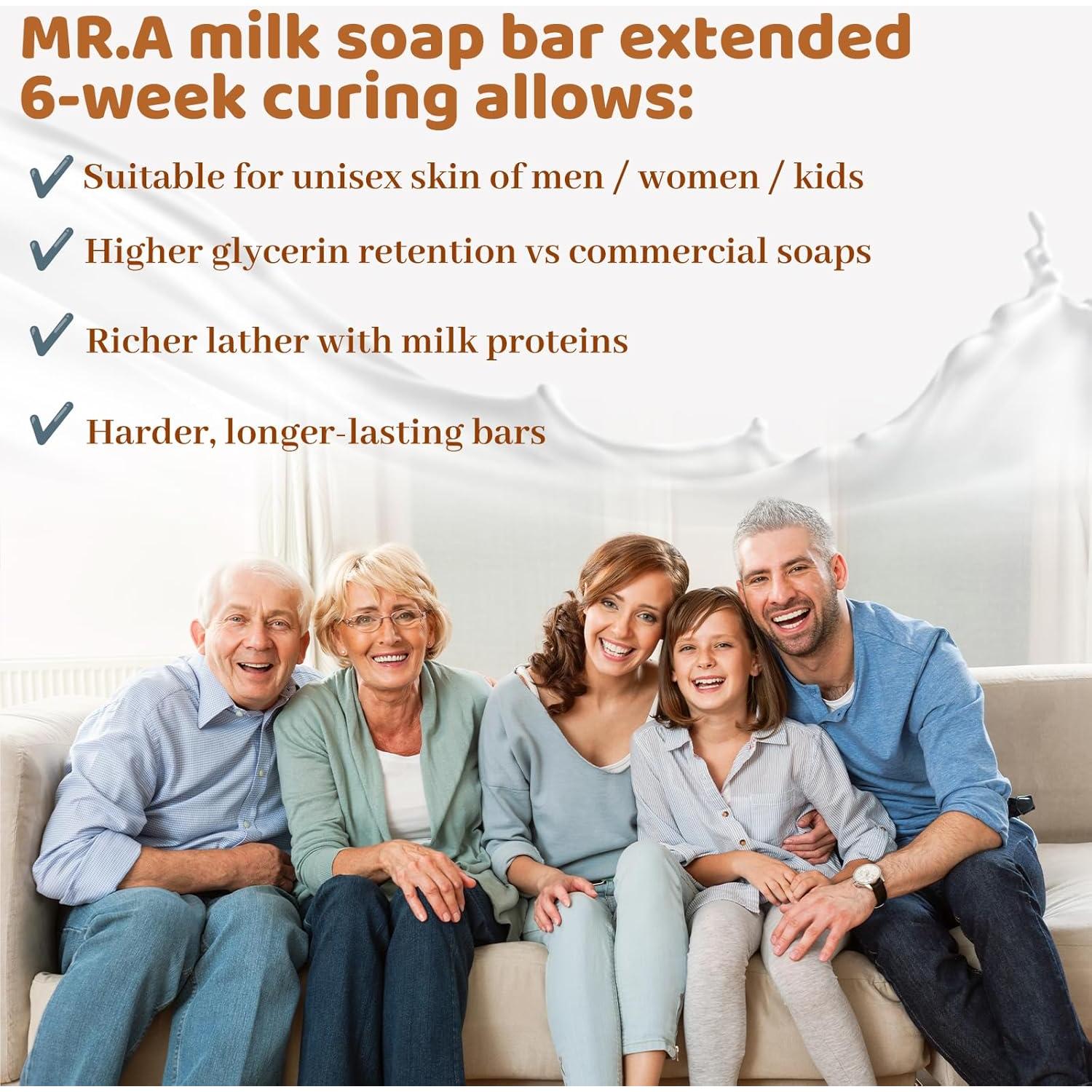 Jabón de Leche Natural MR.A - Hidratante para Cara y Cuerpo