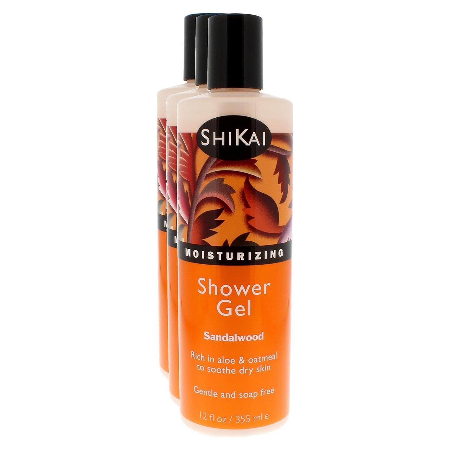 Gel de Ducha Hidratante ShiKai Sándalo 355ml Paquete de 3