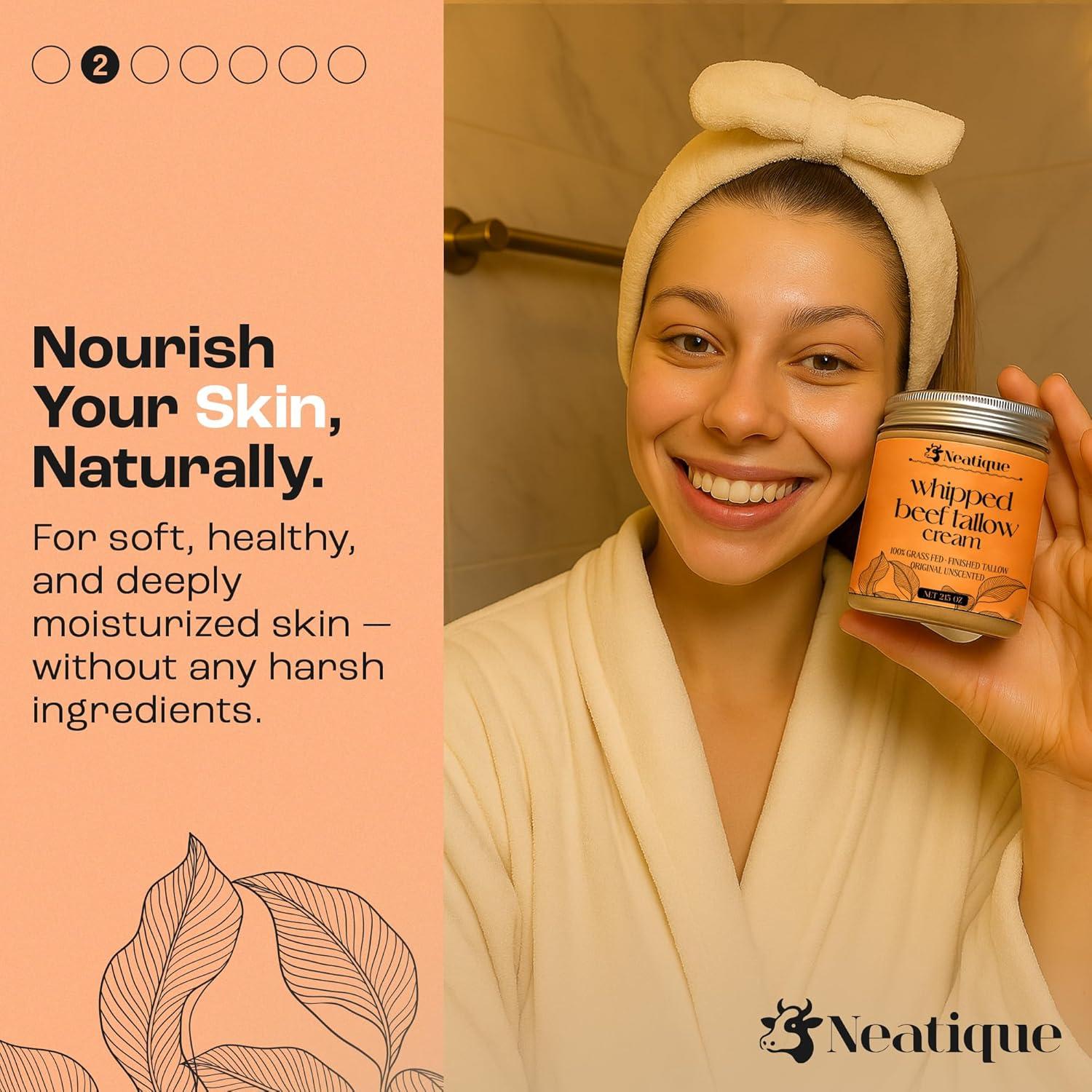 Grasa de Res Alimentada con Pasto Neatique 60.3g Hidratante Piel