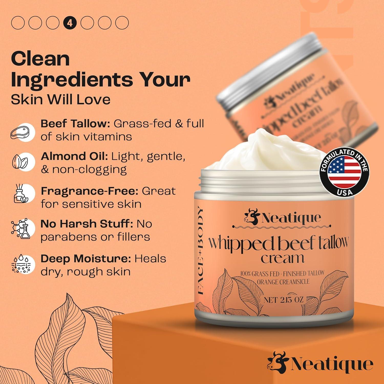 Grasa de Res Alimentada con Pasto Neatique 60.3g Hidratante Piel