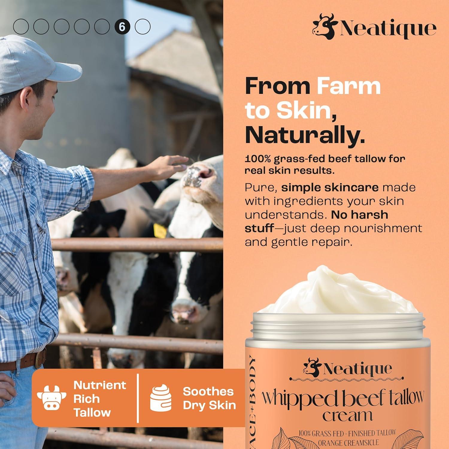 Grasa de Res Alimentada con Pasto Neatique 60.3g Hidratante Piel