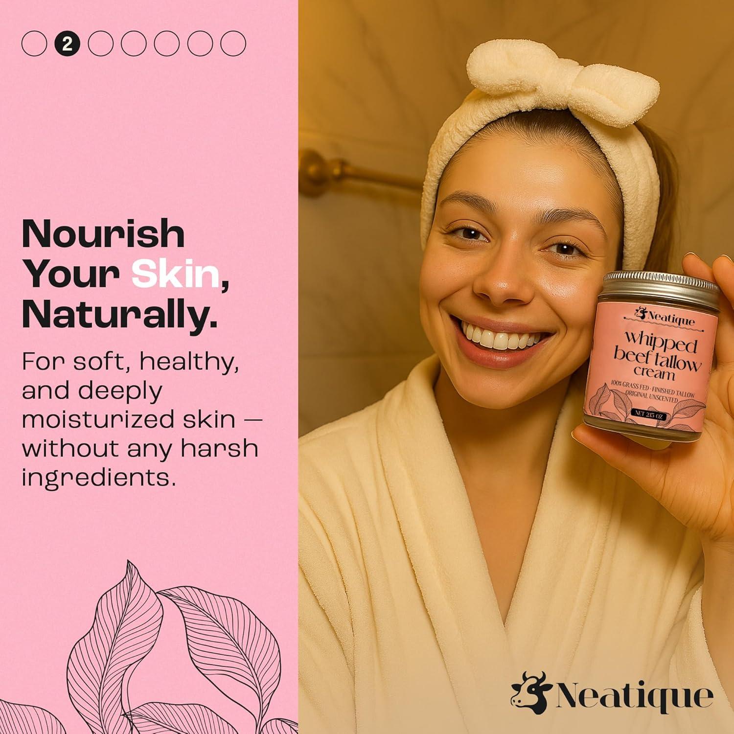 Grasa de Res Alimentada con Pasto Neatique 60.3g Hidratante Piel