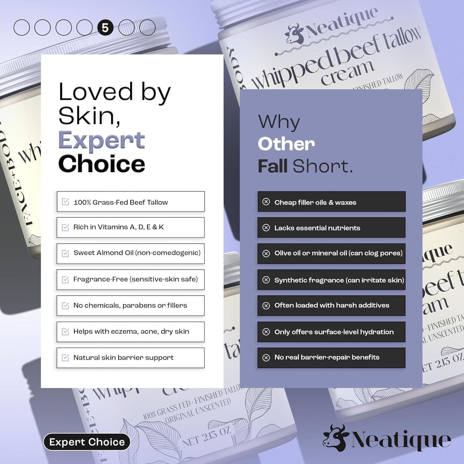 Grasa de Res Alimentada con Pasto Neatique 60g Hidratante Piel