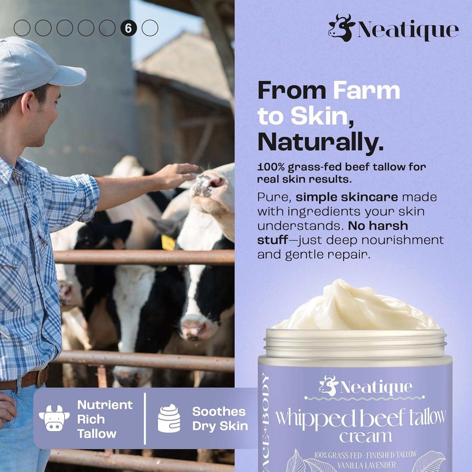 Grasa de Res Alimentada con Pasto Neatique 60g Hidratante Piel