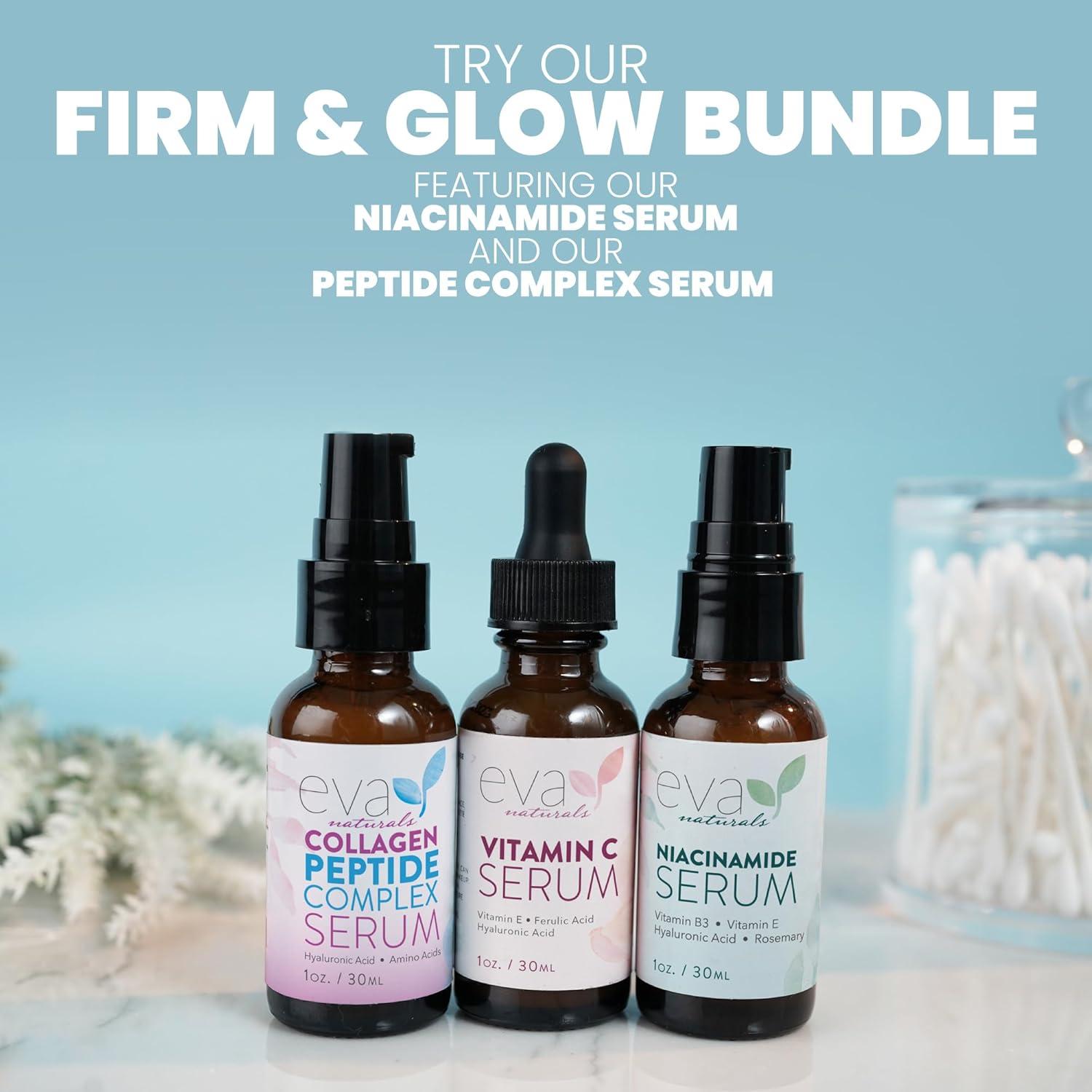 Paquete de Sueros Anti-Envejecimiento Eva Naturals - Vitamina C, Retinol y Ácido Hialurónico