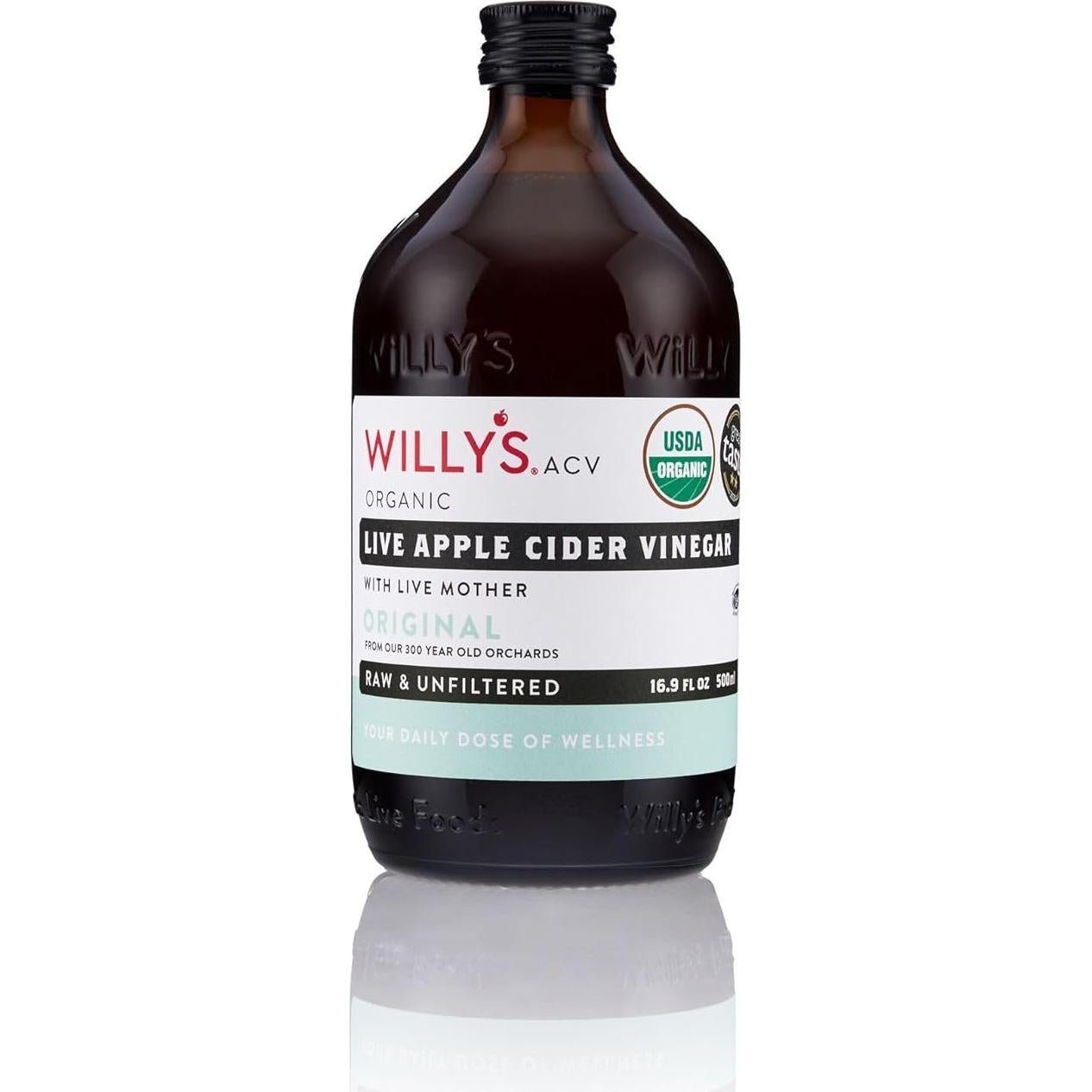 Vinagre de Sidra de Manzana Orgánico Willy 500ml Probioticos