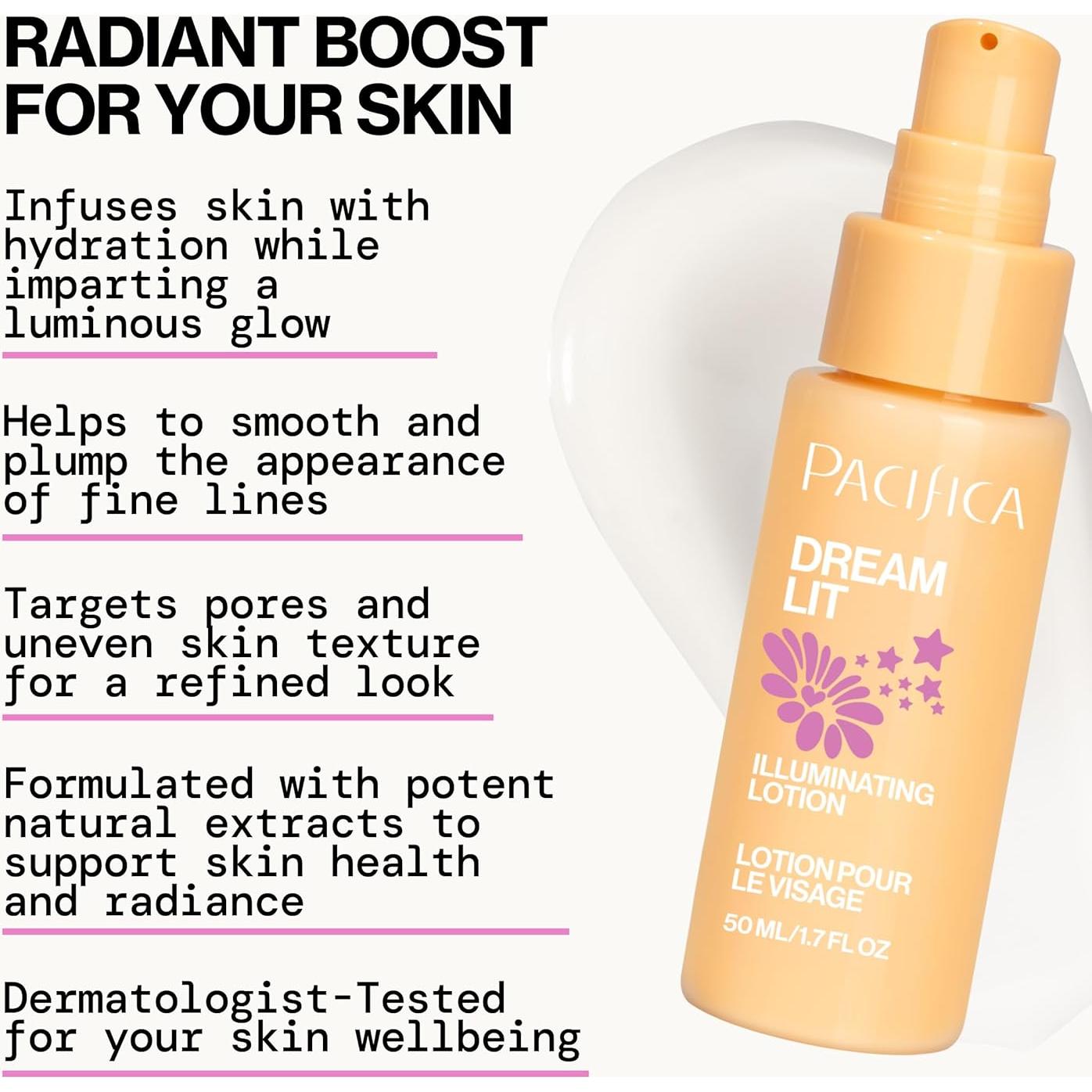 Loción Facial Iluminadora Pacifica Dreamlit 50 ml - Hidratante Vegano