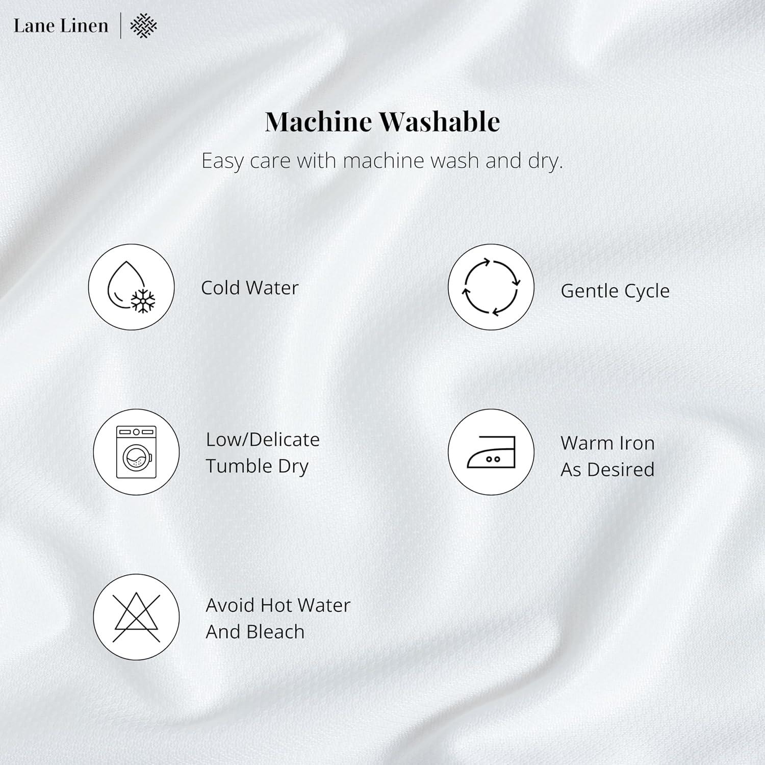 Juego de Sábanas Twin Lane Linen 600 Hilos 100% Algodón Blanco