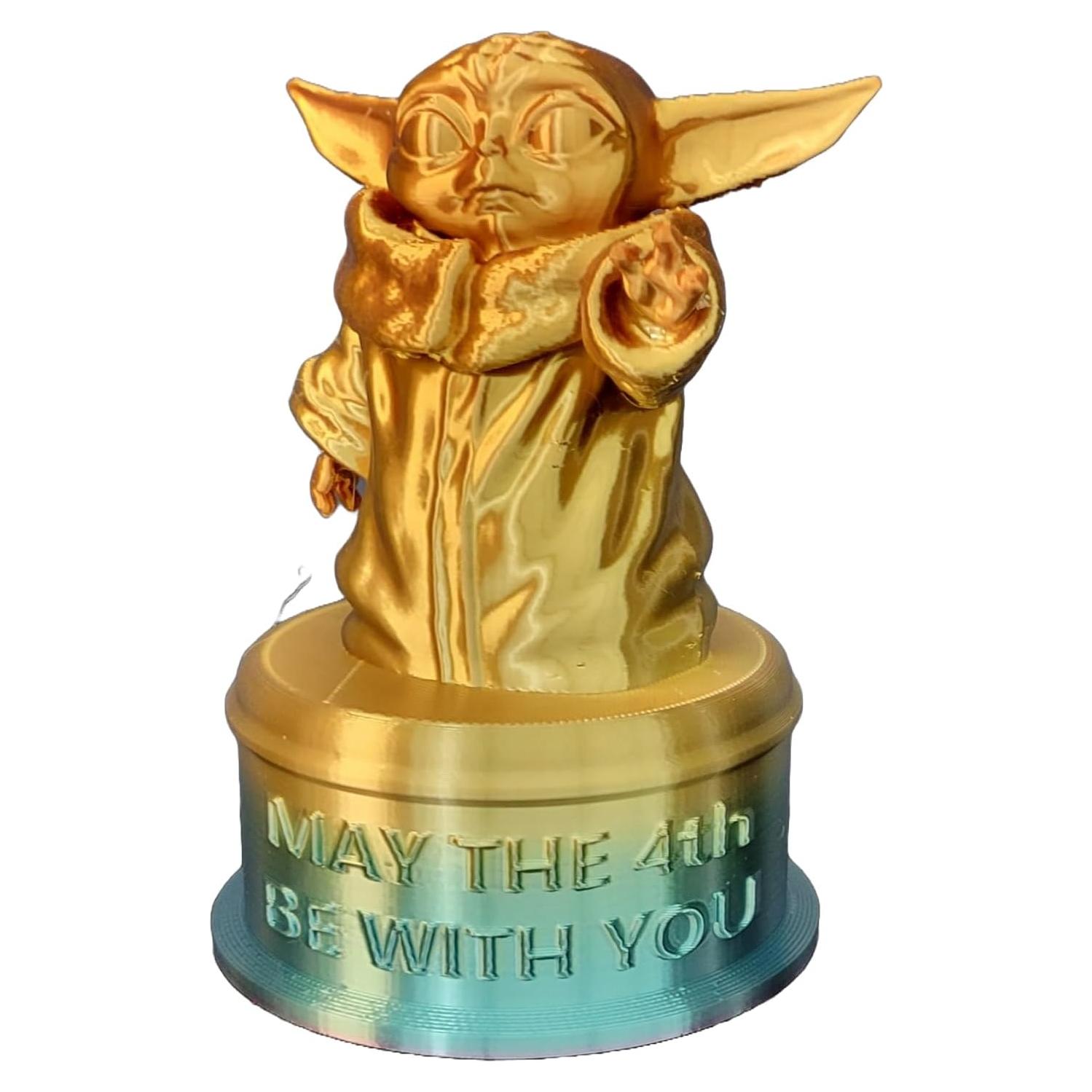Trofeo Znet3D Baby Yoda Grogu 11.43 cm Multicolor - Regalo Ideal