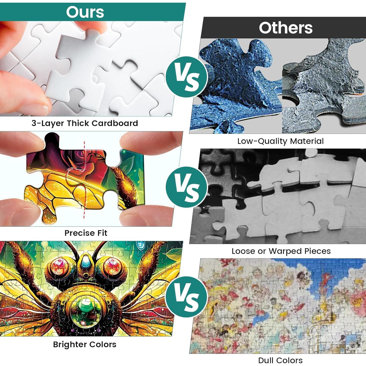 Rompecabezas de 300 Piezas Abeja DAGIRT 52.1x38.1cm Cartón Reciclado