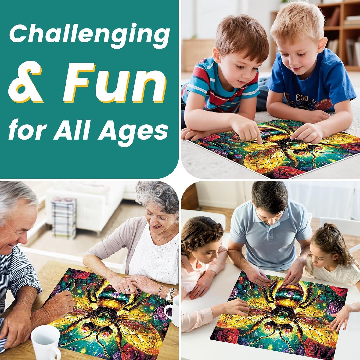 Rompecabezas de 300 Piezas Abeja DAGIRT 52.1x38.1cm Cartón Reciclado