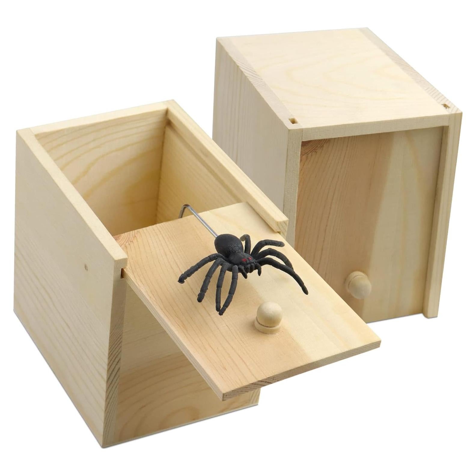 Caja Sorpresa de Broma con Araña de Goma Rtudan 12x9x12cm