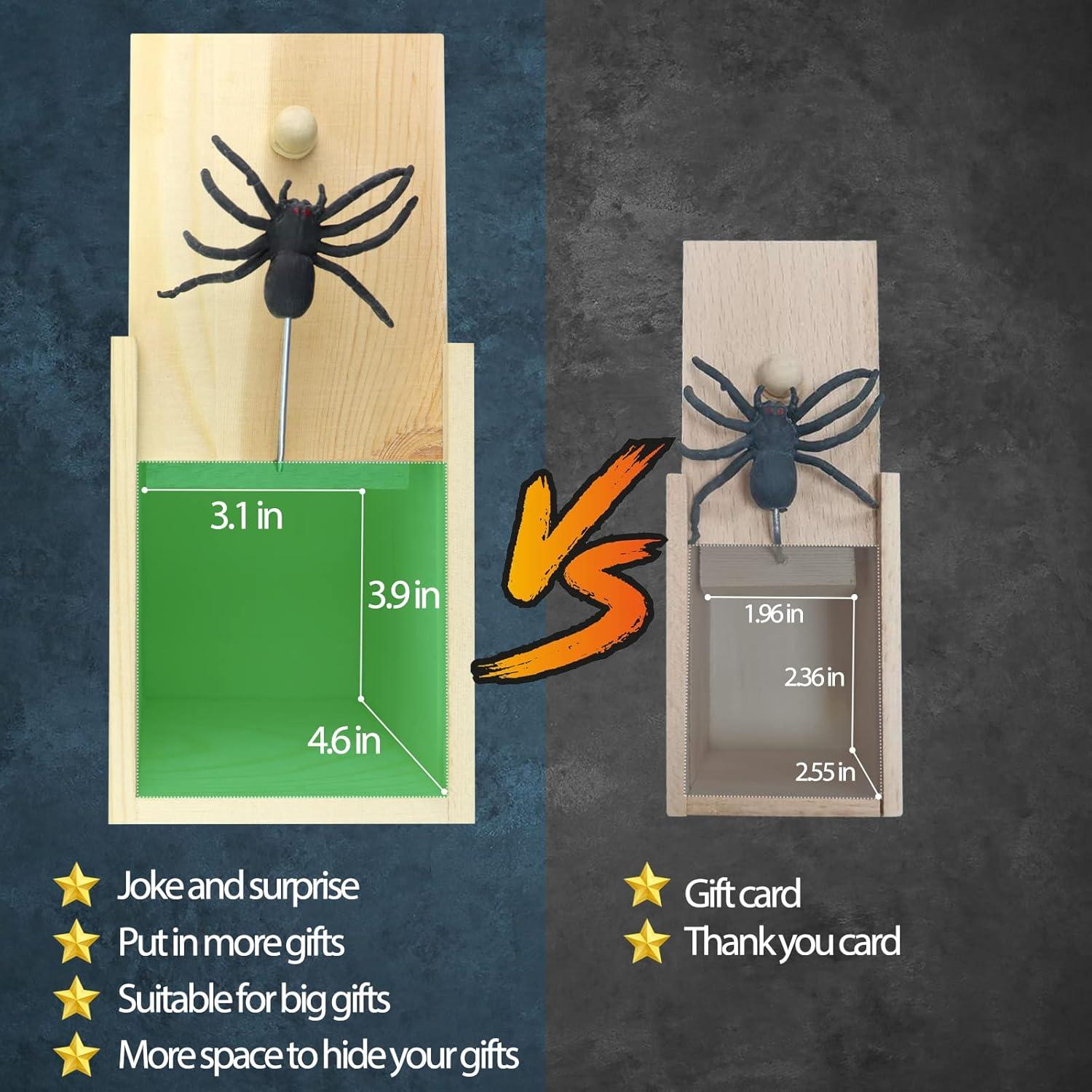 Caja Sorpresa de Broma con Araña de Goma Rtudan 12x9x12cm