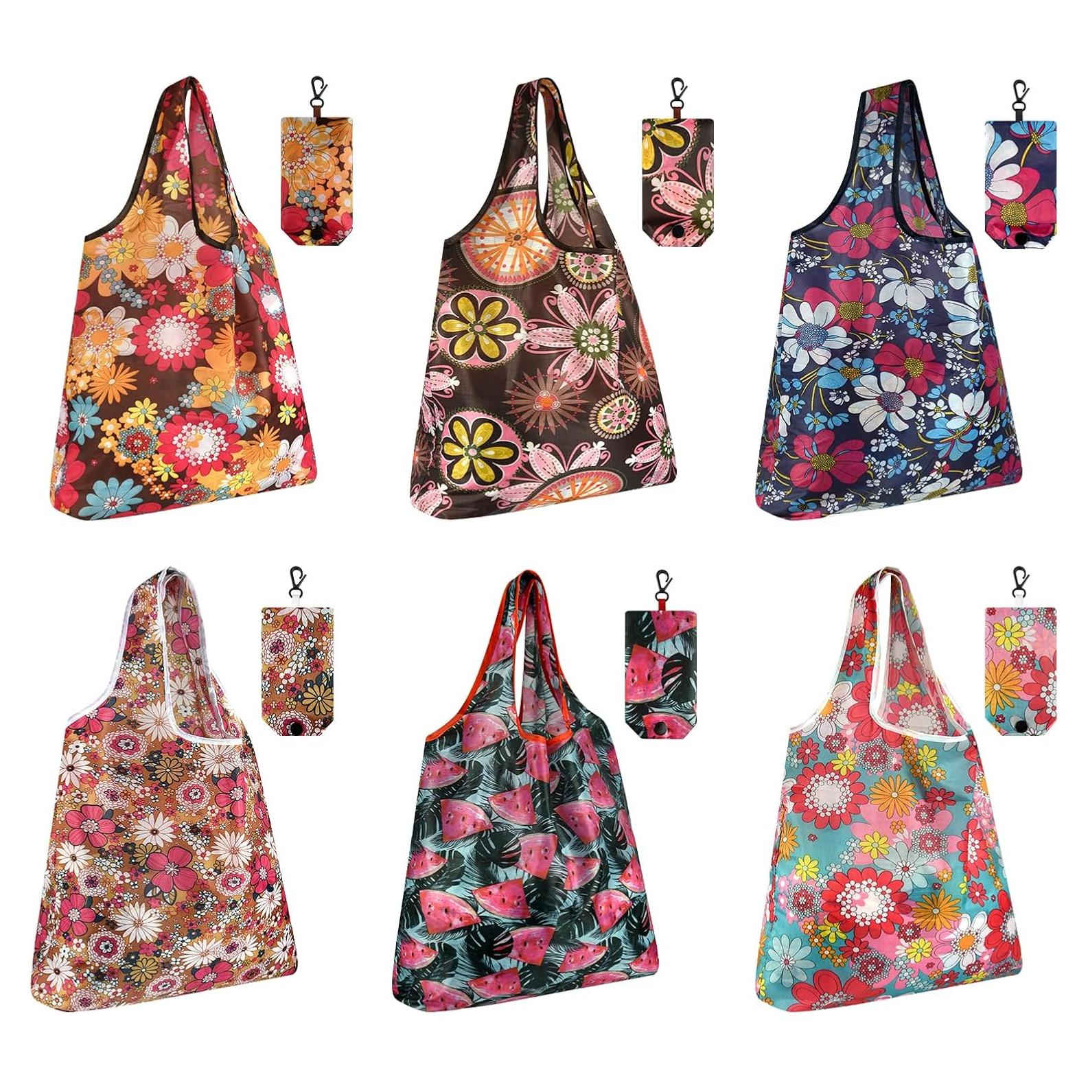 Bolsas de Compras Reutilizables MIAHART Nylon Impermeable 37.8x60cm