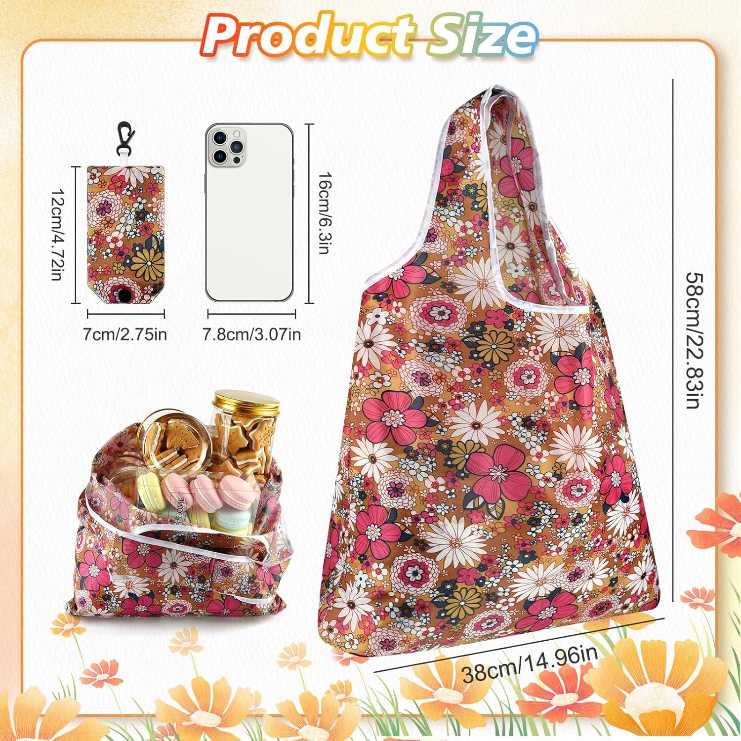 Bolsas de Compras Reutilizables MIAHART Nylon Impermeable 37.8x60cm