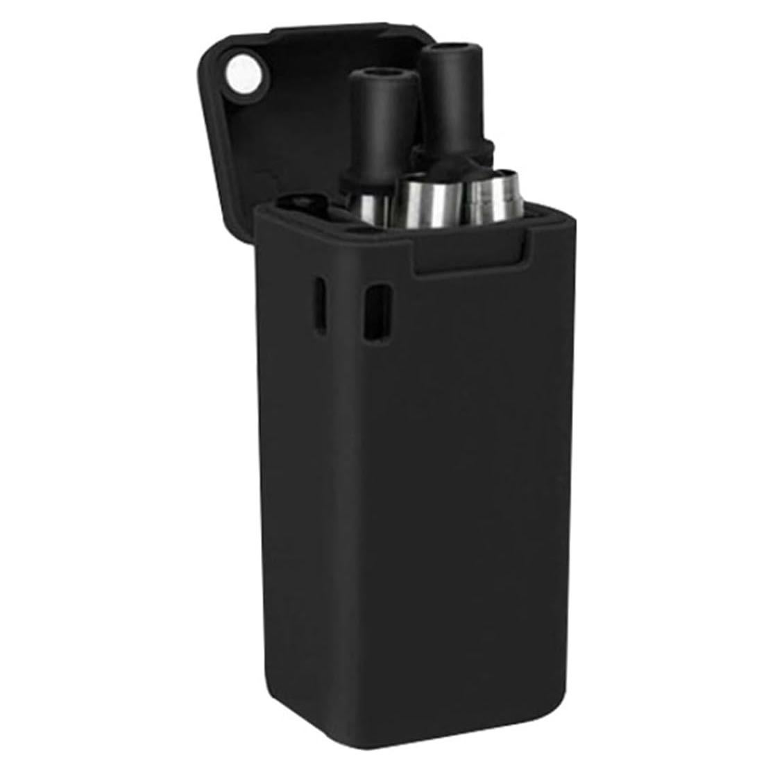 Popote Plegable Reutilizable WHNICUST con Caja y Cepillo - Negro