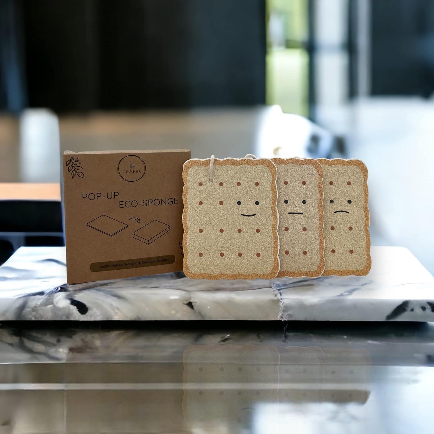 Esponjas de Limpieza Leafre - 3 Piezas Biodegradables Multicolor