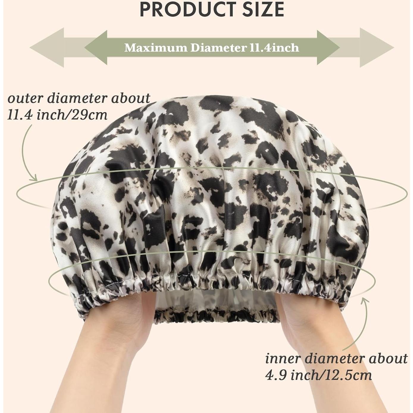 Gorros de Ducha Reutilizables AmazerBath 4 PCS Doble Capa