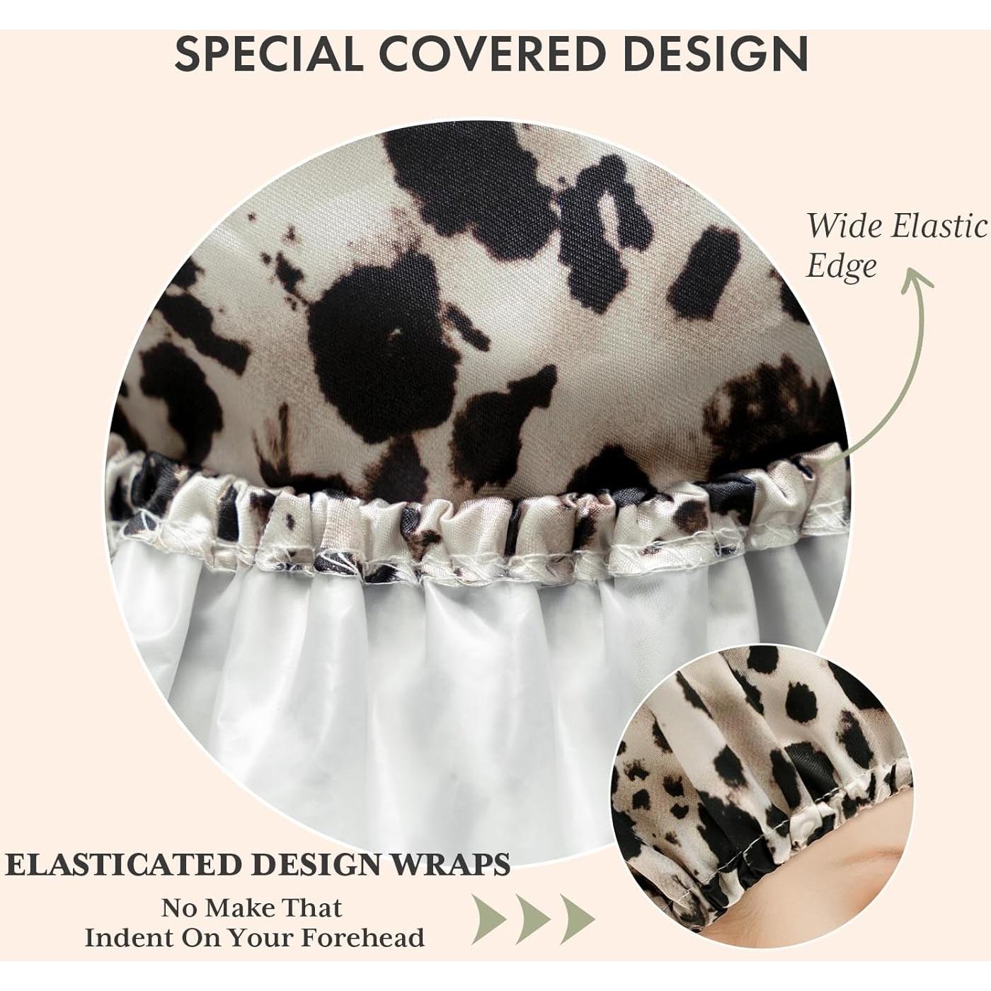 Gorros de Ducha Reutilizables AmazerBath 4 PCS Doble Capa