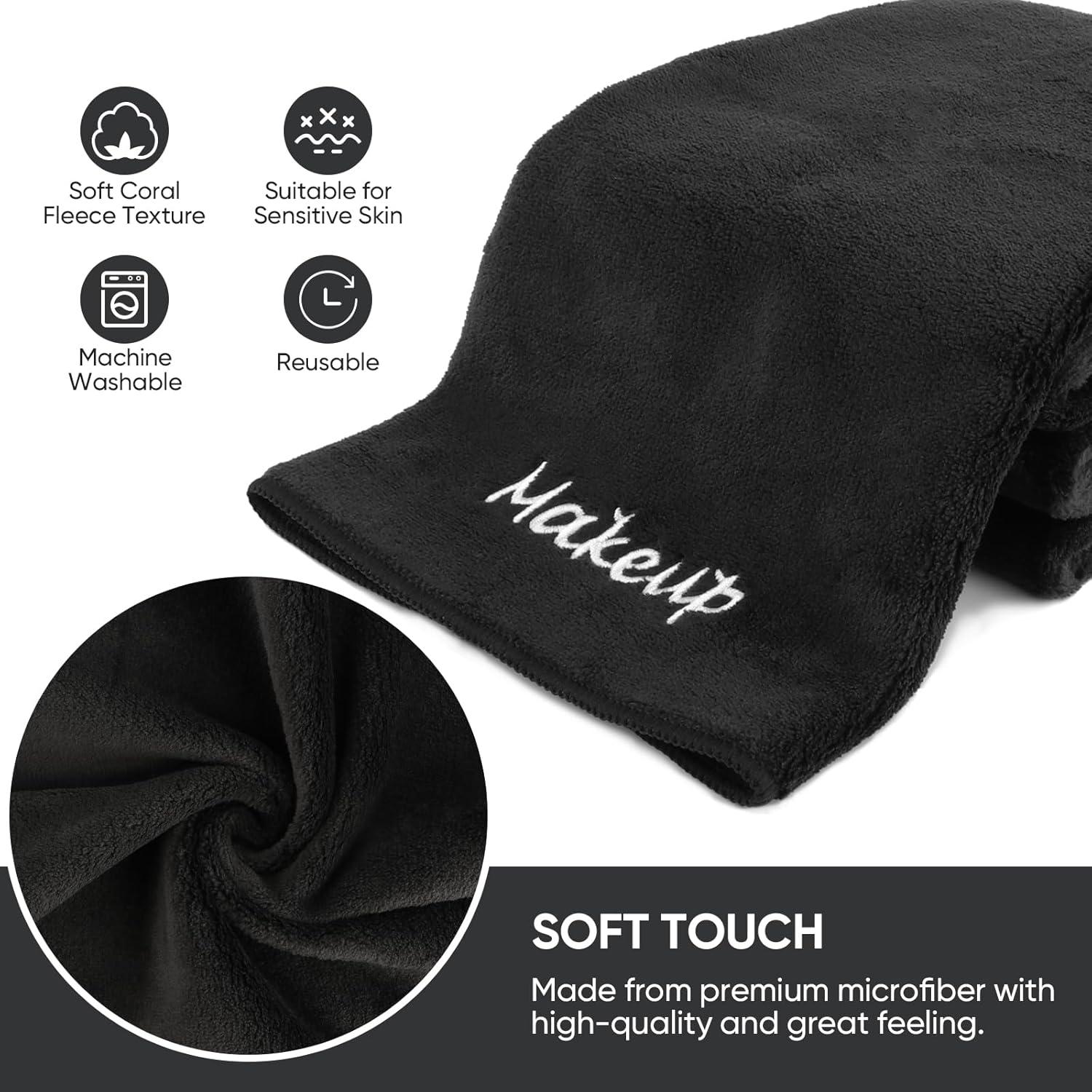 Paquete de 12 Paños Desmaquillantes Negros Unimade 33x33 cm