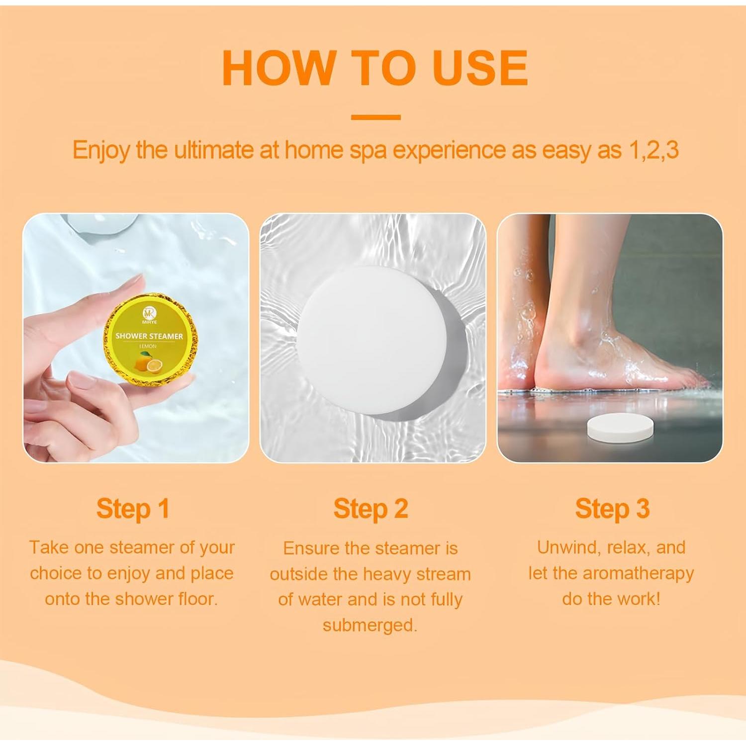 Bombas de Vapor para Ducha Aromaterapia MR MIRYE - 30 Unidades