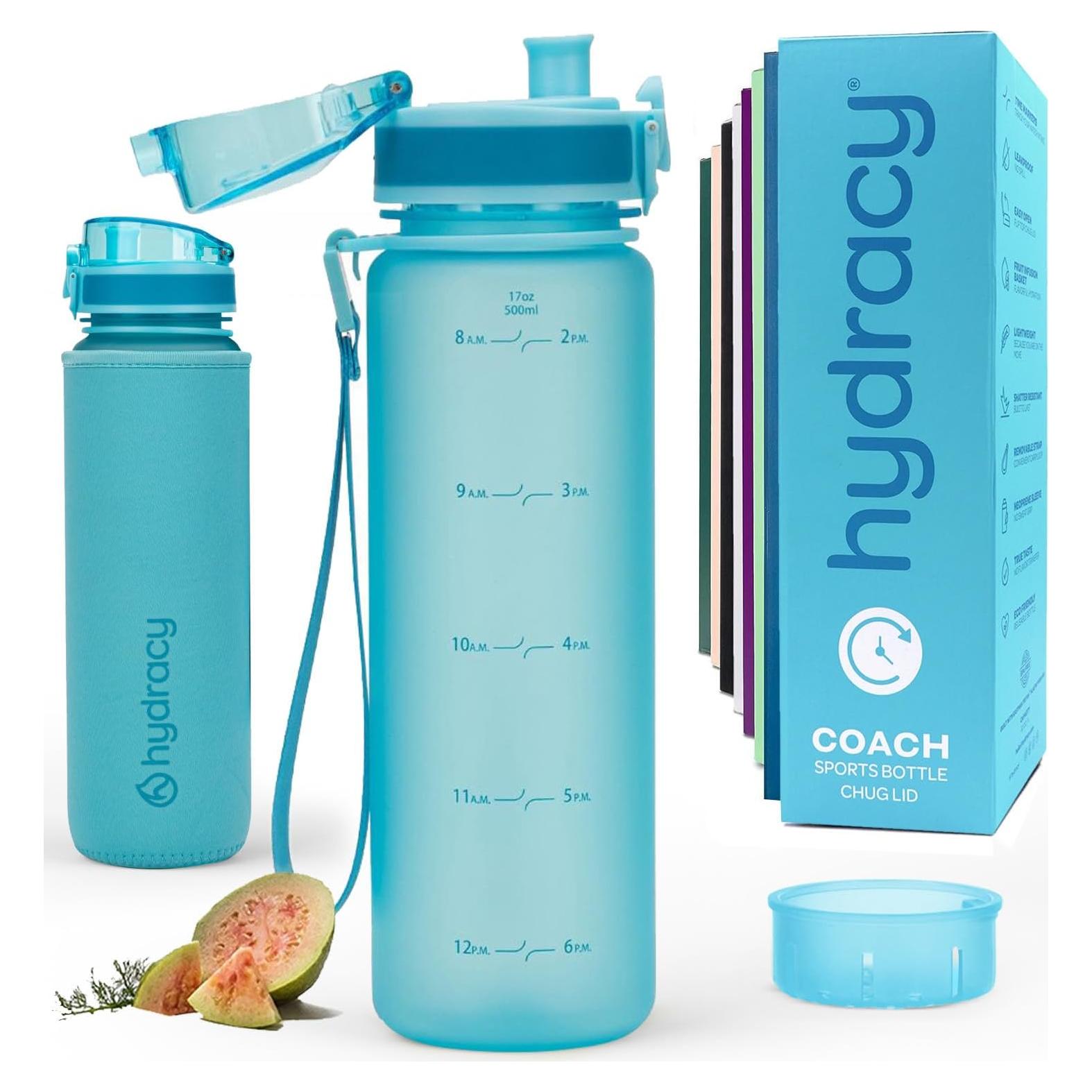 Botella de Agua Reutilizable Hydracy 500ml con Marcador de Tiempo