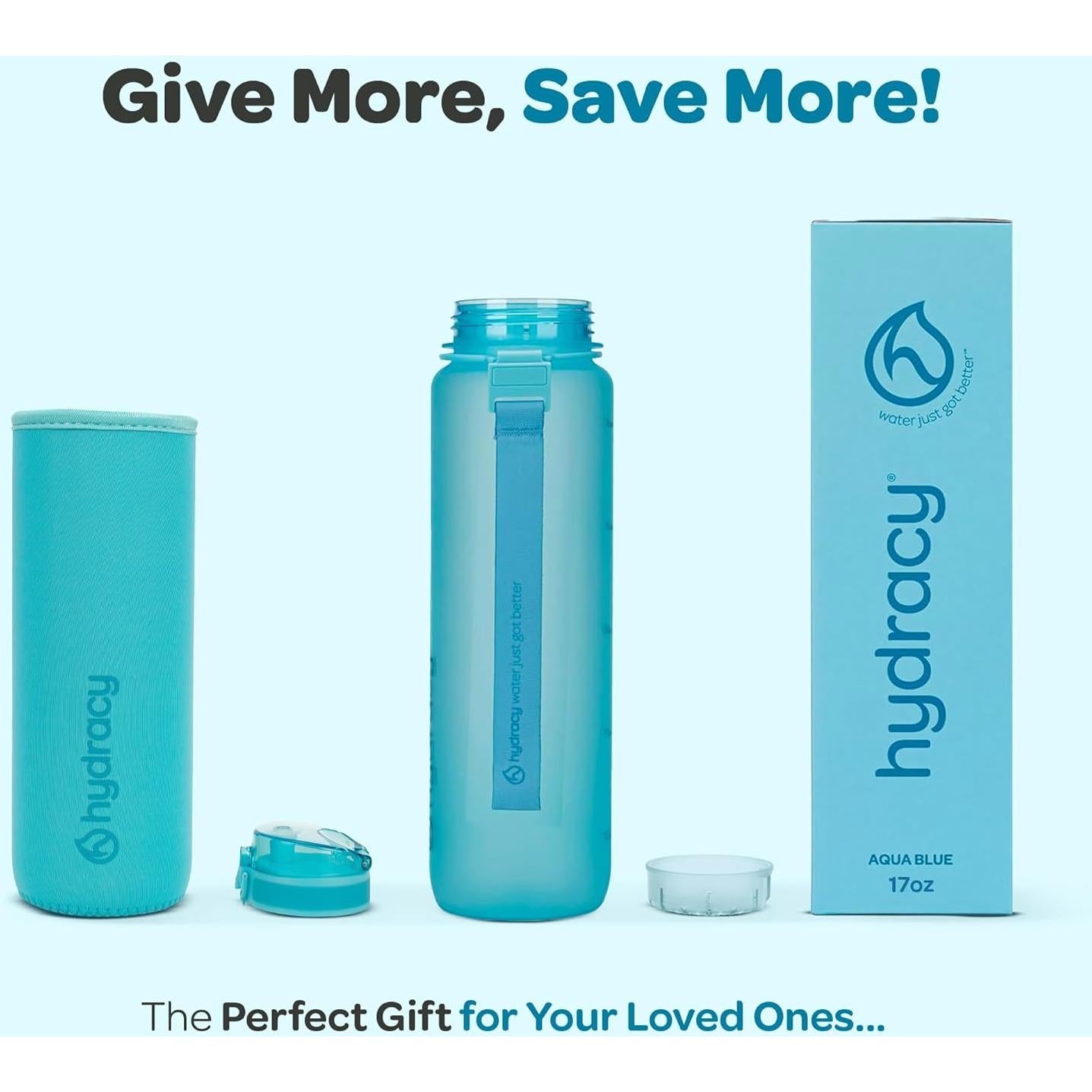 Botella de Agua Reutilizable Hydracy 500ml con Marcador de Tiempo