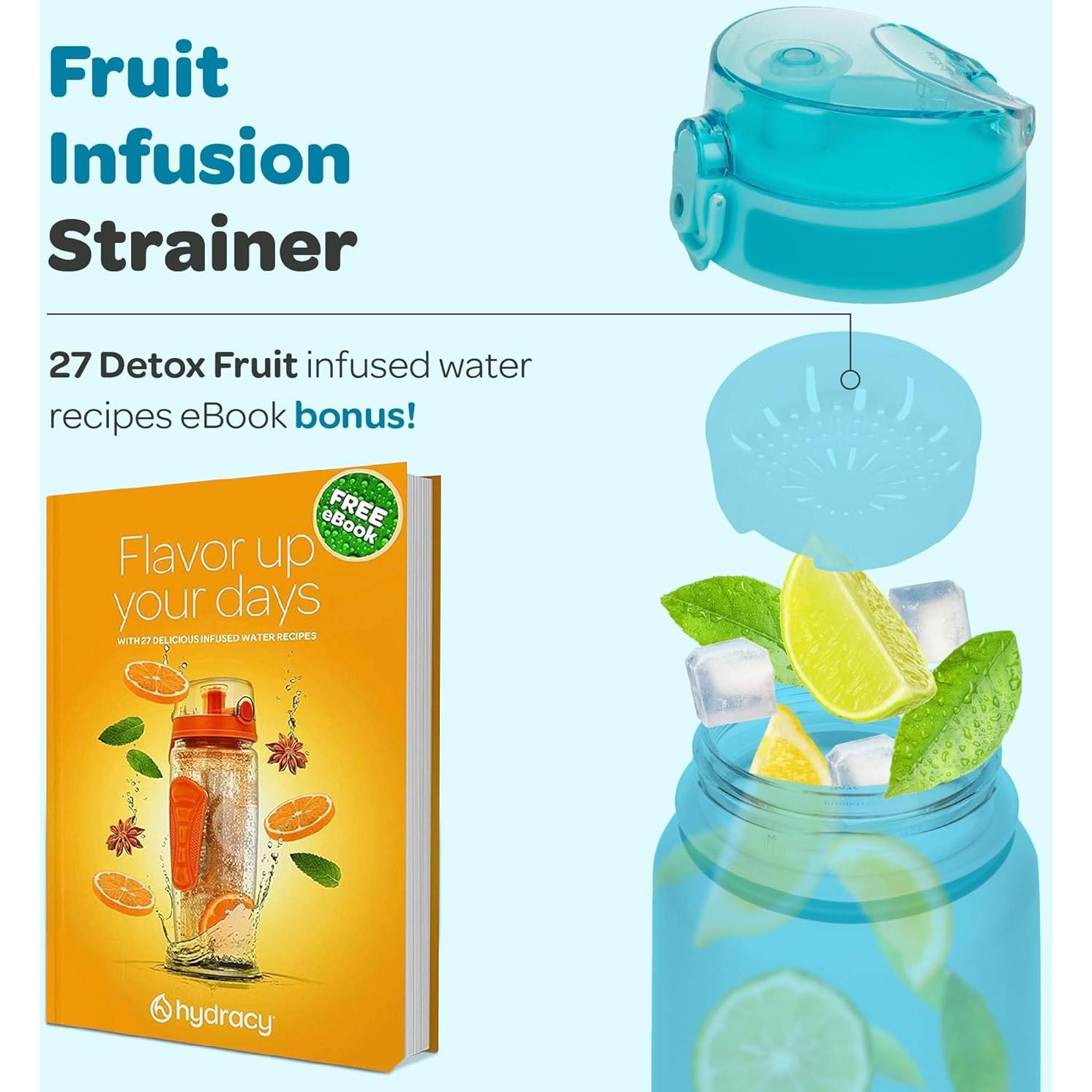 Botella de Agua Reutilizable Hydracy 500ml con Marcador de Tiempo
