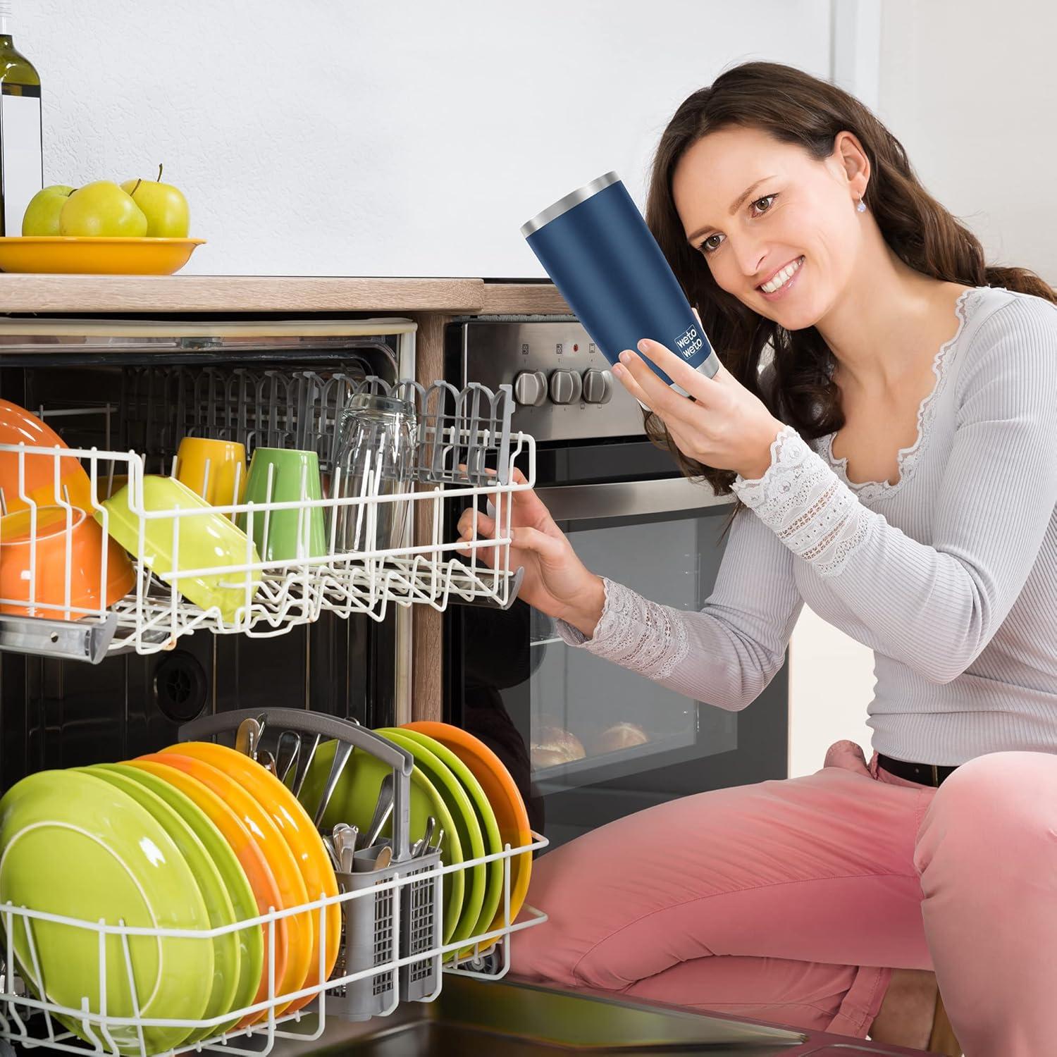 Taza de Viaje WETOWETO 20oz Acero Inoxidable Aislada