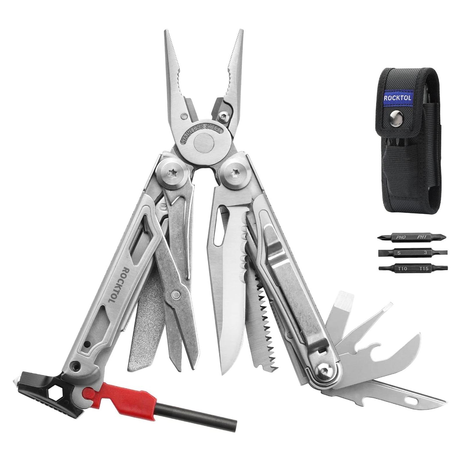 Multiherramienta ROCKTOL 22 en 1 con alicates y cuchillo