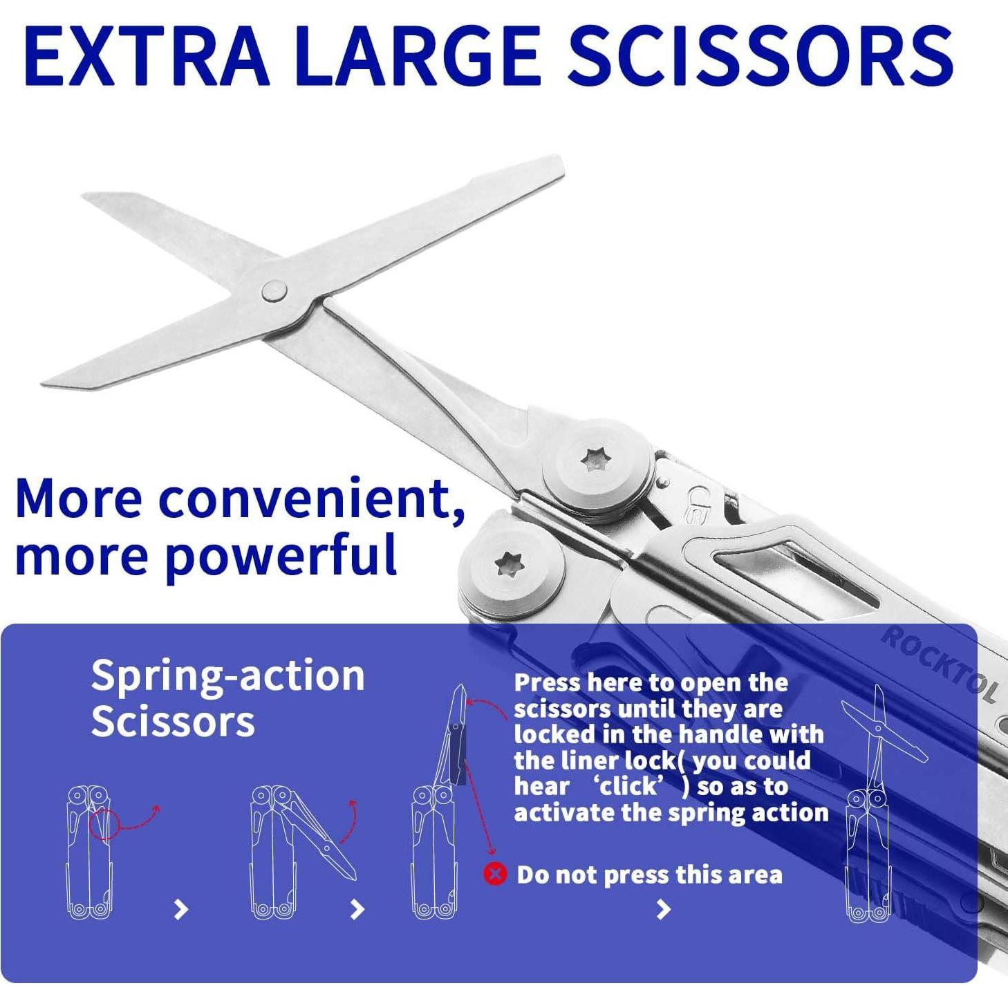 Multiherramienta ROCKTOL 22 en 1 con alicates y cuchillo