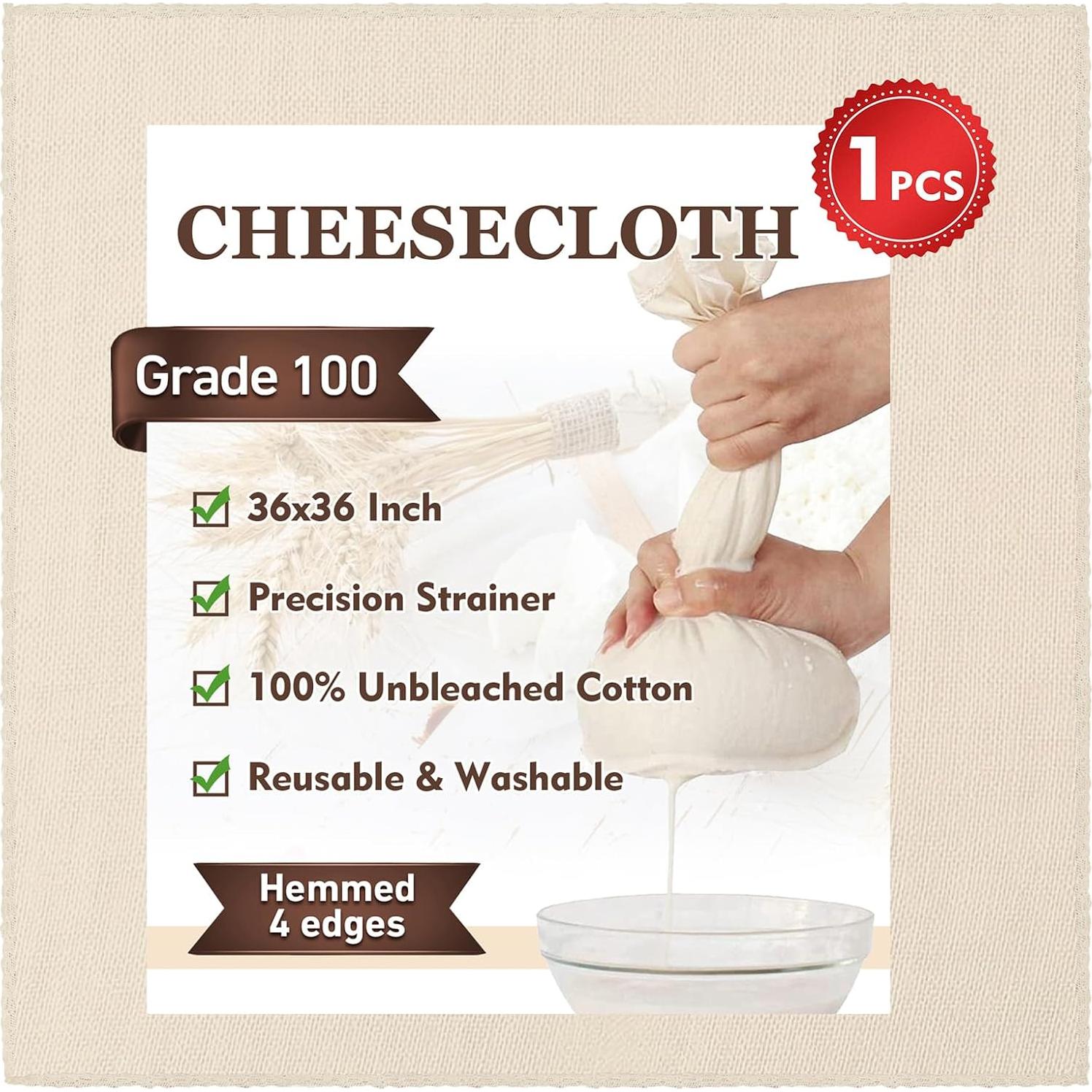 Gasa TOPULORS 91x91 cm 100% Algodón Reutilizable para Cocina