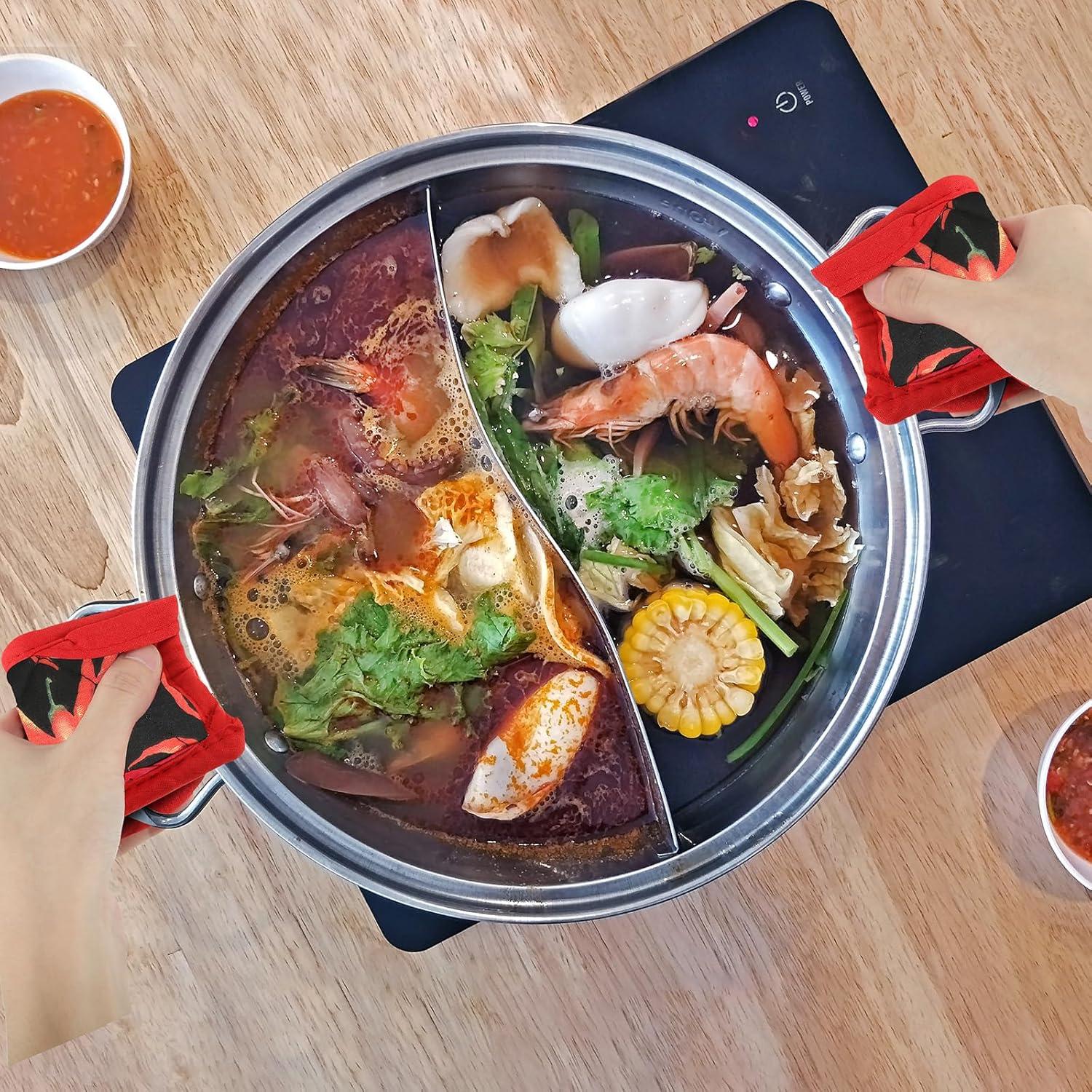 Patelai 4 Pcs Mangos de Sartenes Resistentes al Calor Algodón