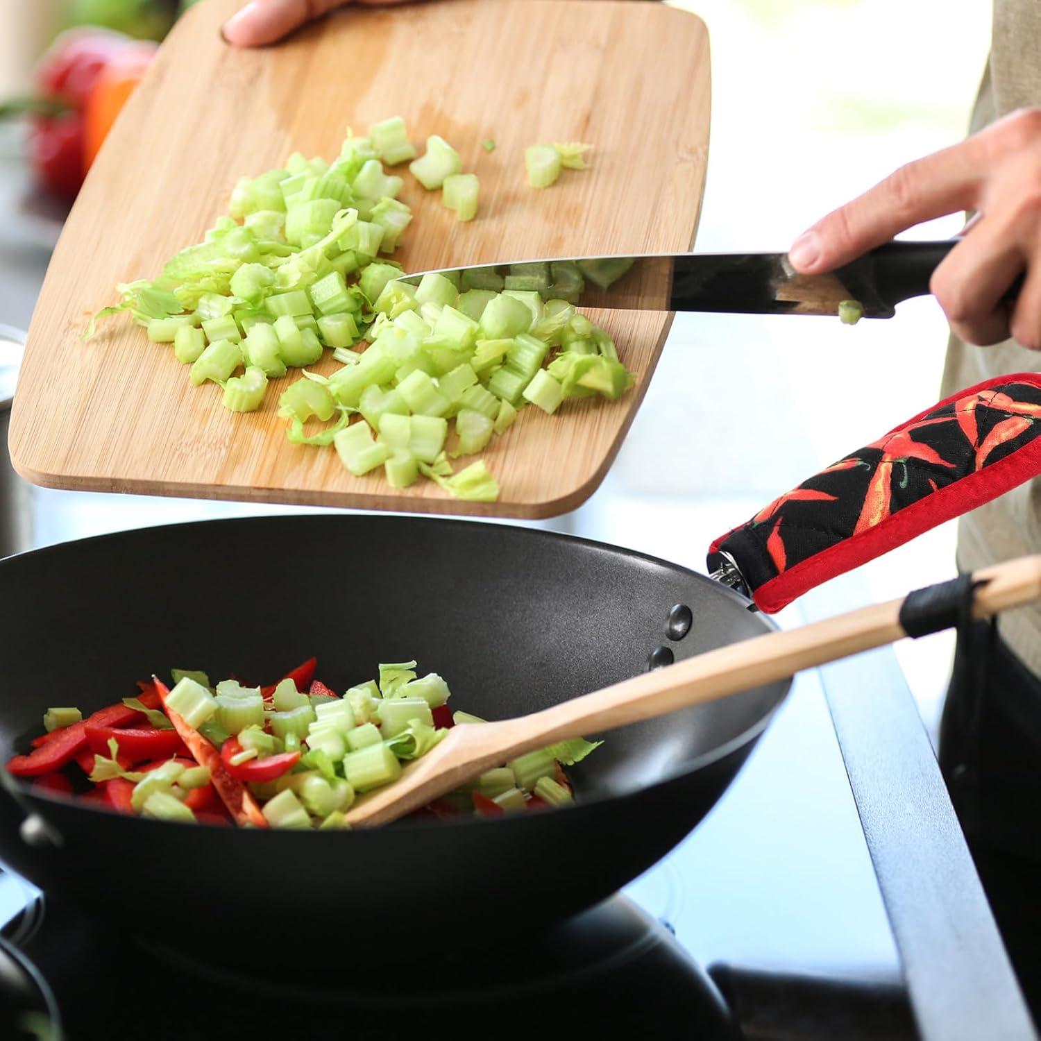 Patelai 4 Pcs Mangos de Sartenes Resistentes al Calor Algodón
