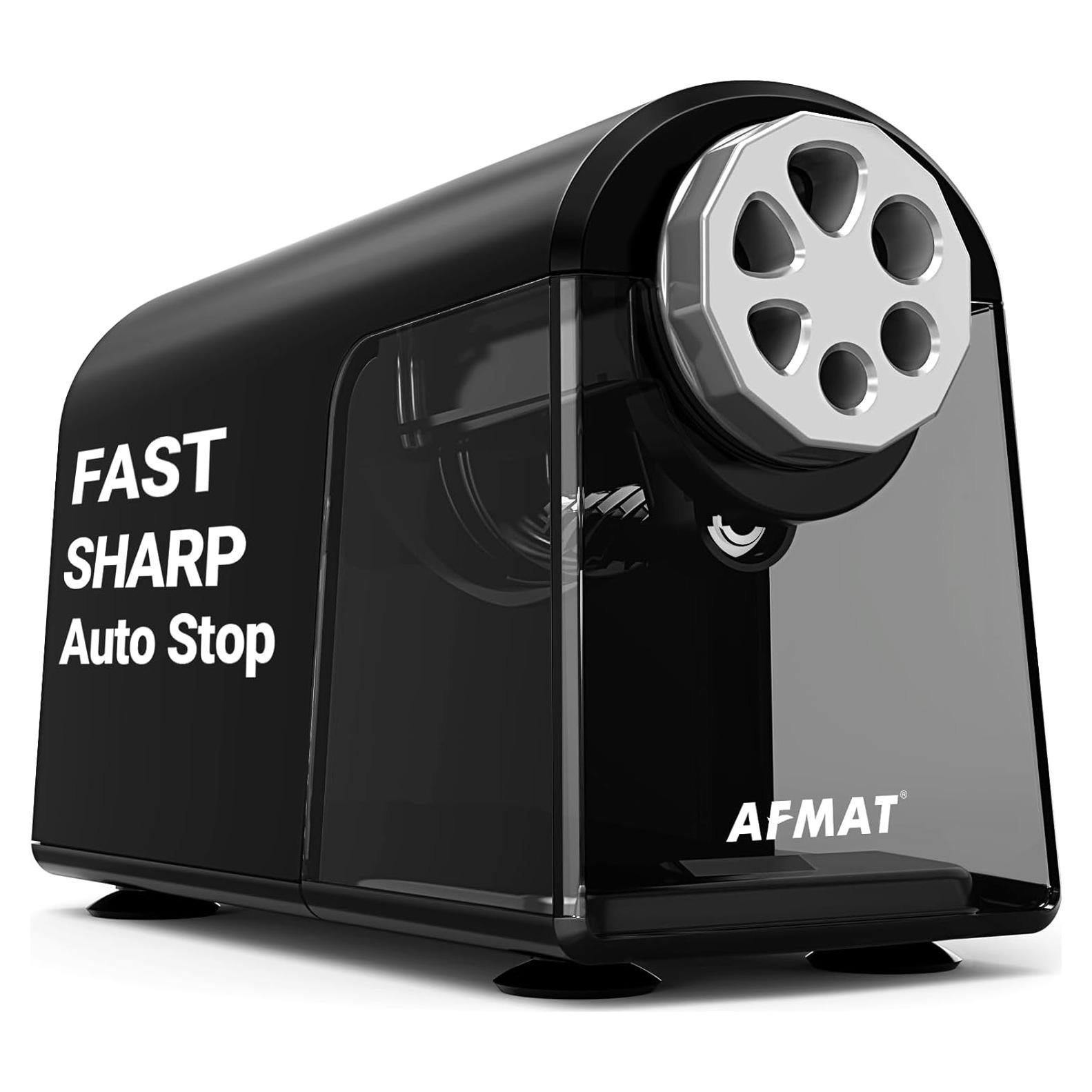 Sacapuntas Eléctrico AFMAT PSX1BK 6 Agujeros Negro