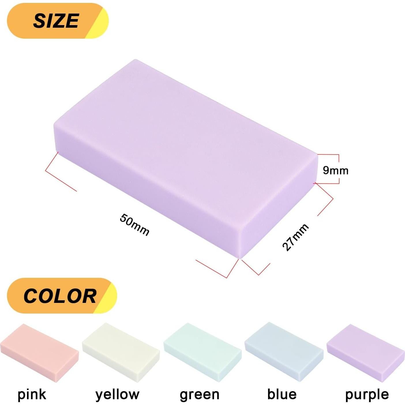 Borradores de Lápiz Tamaki - Set de 5 Colores Pastel