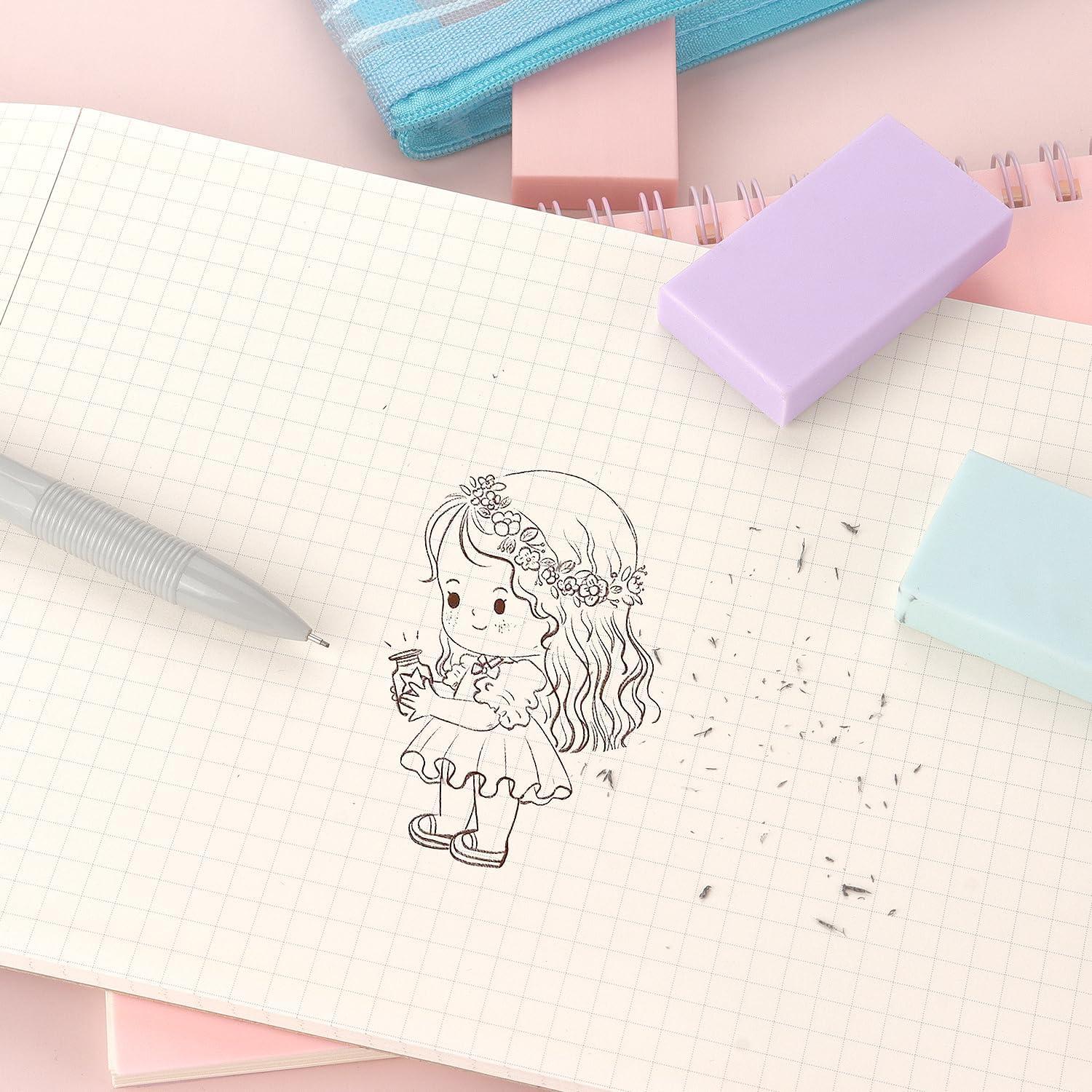 Borradores de Lápiz Tamaki - Set de 5 Colores Pastel