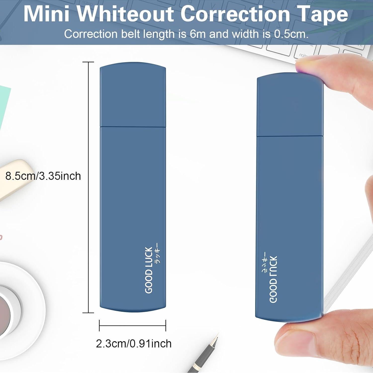 Cinta Correctora Blanca GEEHUA 6 Piezas 36m Mini Portátil