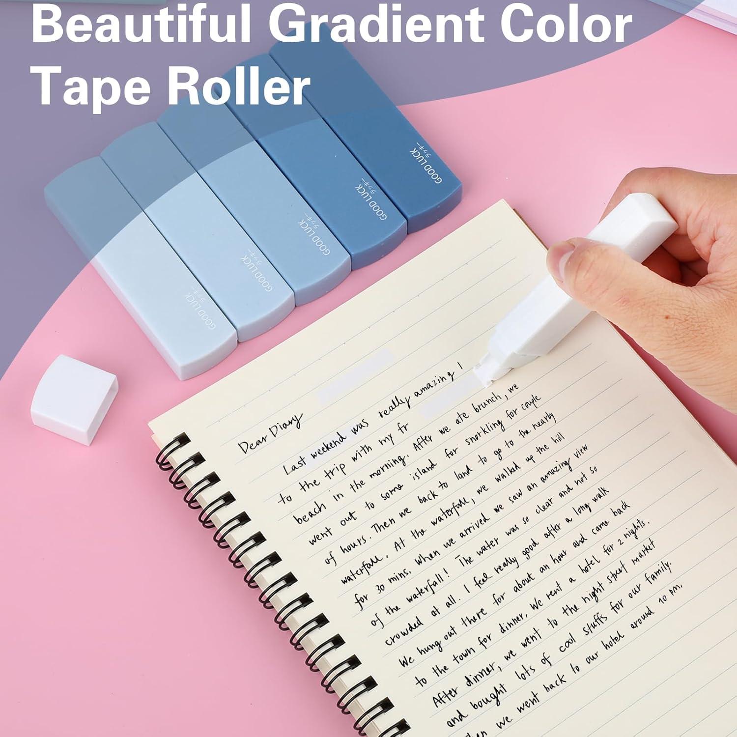 Cinta Correctora Blanca GEEHUA 6 Piezas 36m Mini Portátil