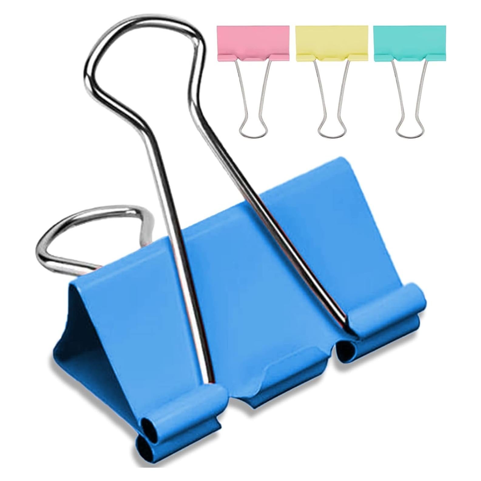 Clips de carpeta jumbo OWLKELA 24 Pcs 5 cm colores surtidos