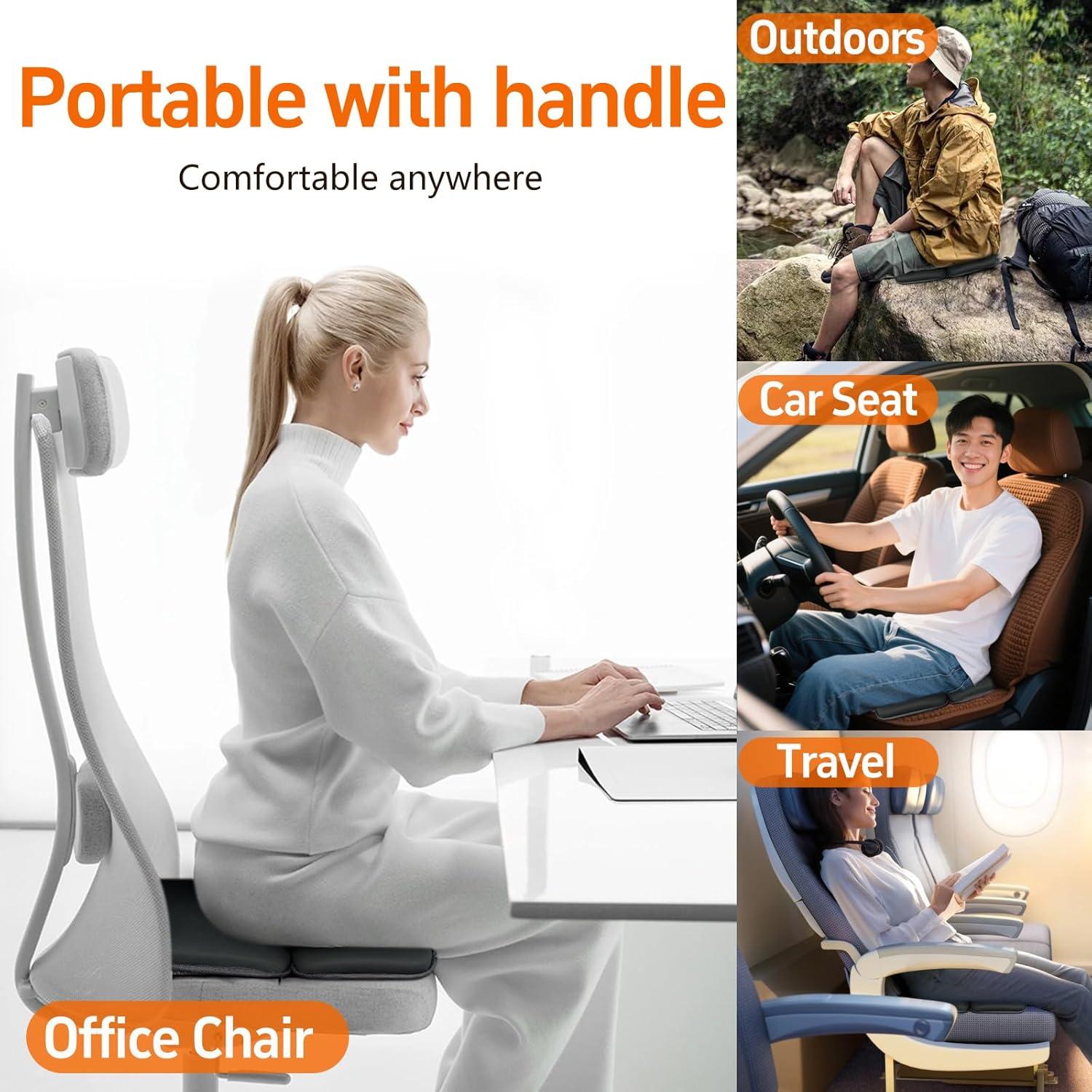 Cojín de Asiento Plegable Sojoy de Gel y Espuma de Memoria