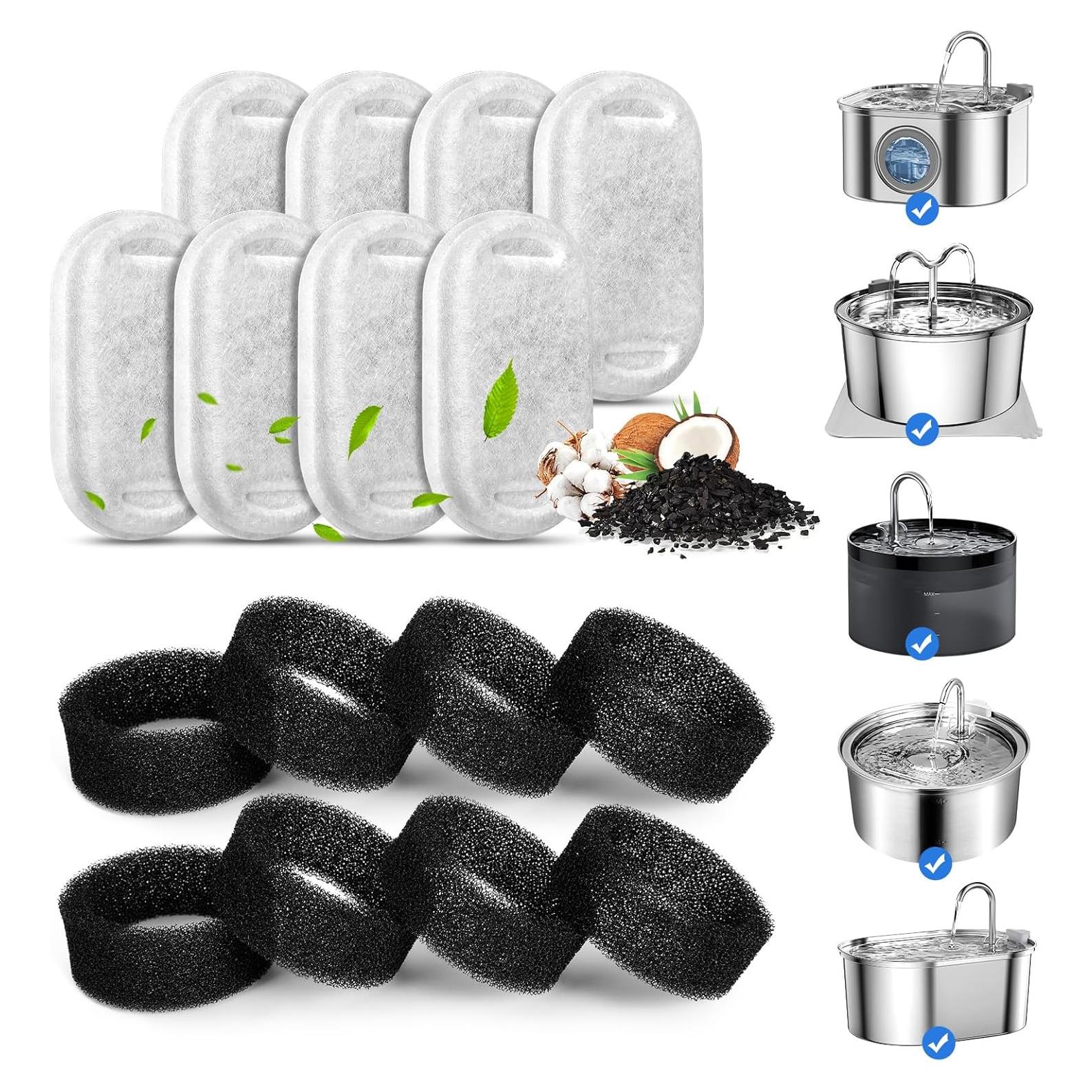 Filtros de Reemplazo para Fuente de Agua VinDox 8+8 para Gatos