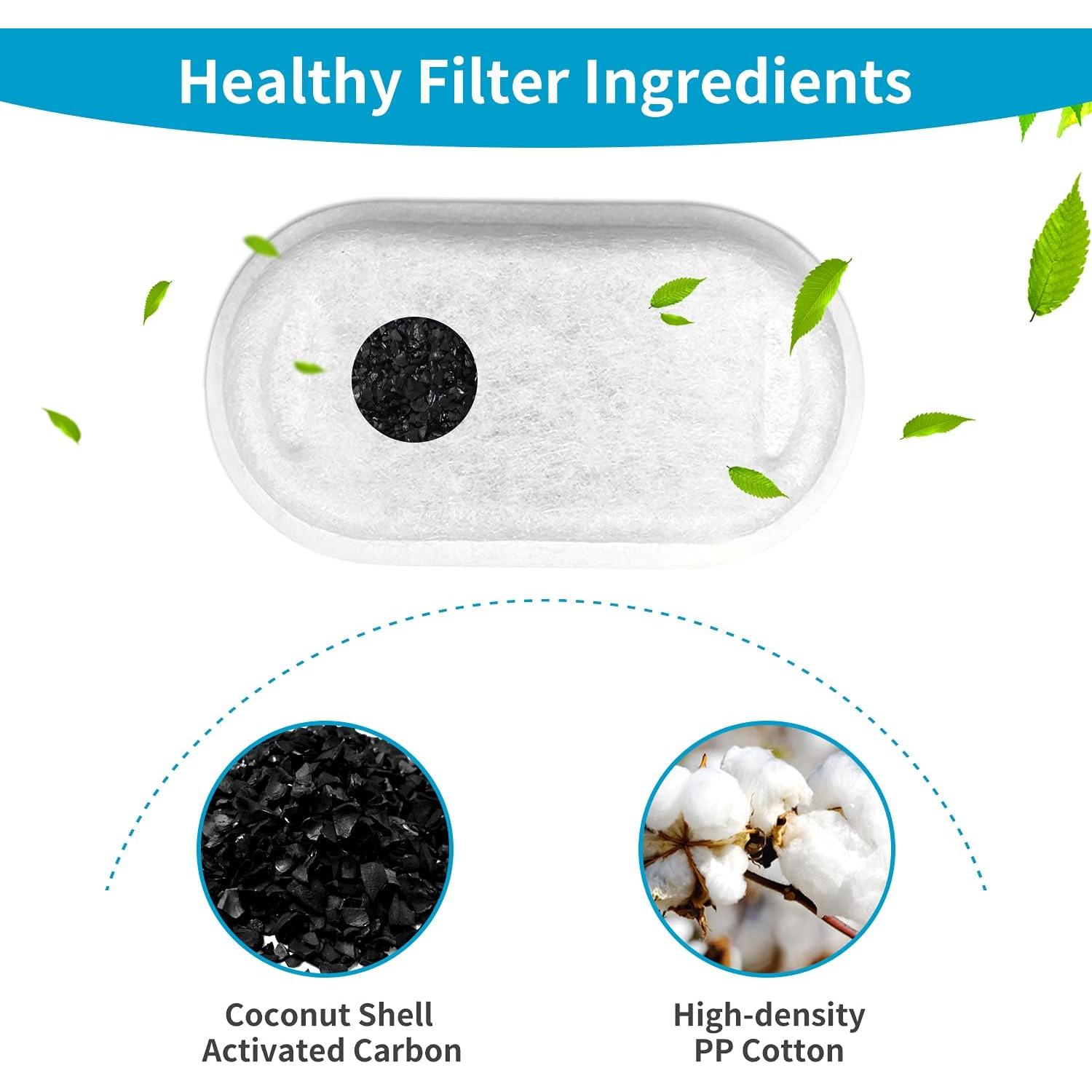 Filtros de Reemplazo para Fuente de Agua VinDox 8+8 para Gatos