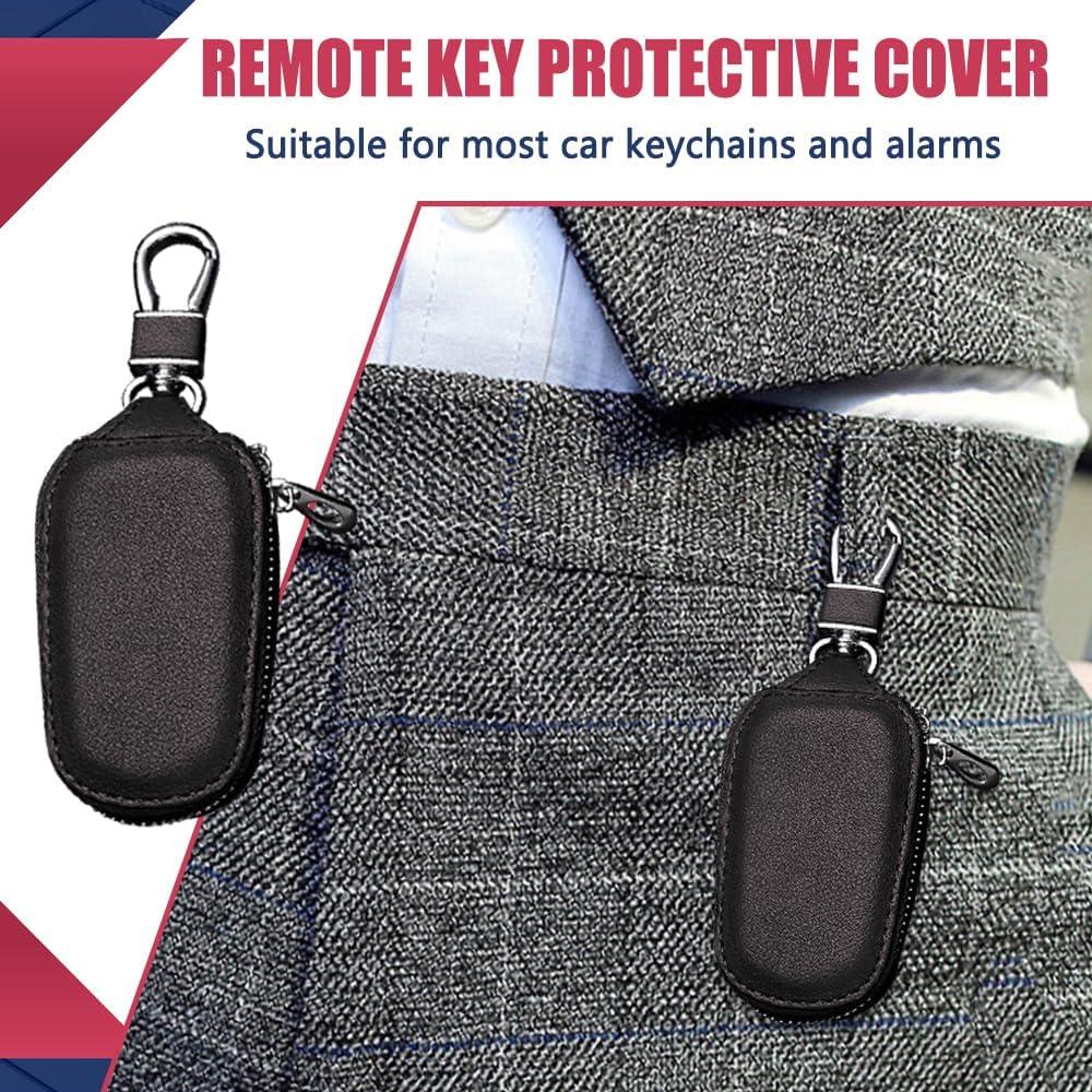 Funda de Llave de Coche DWARFOO Universal de Cuero Negro