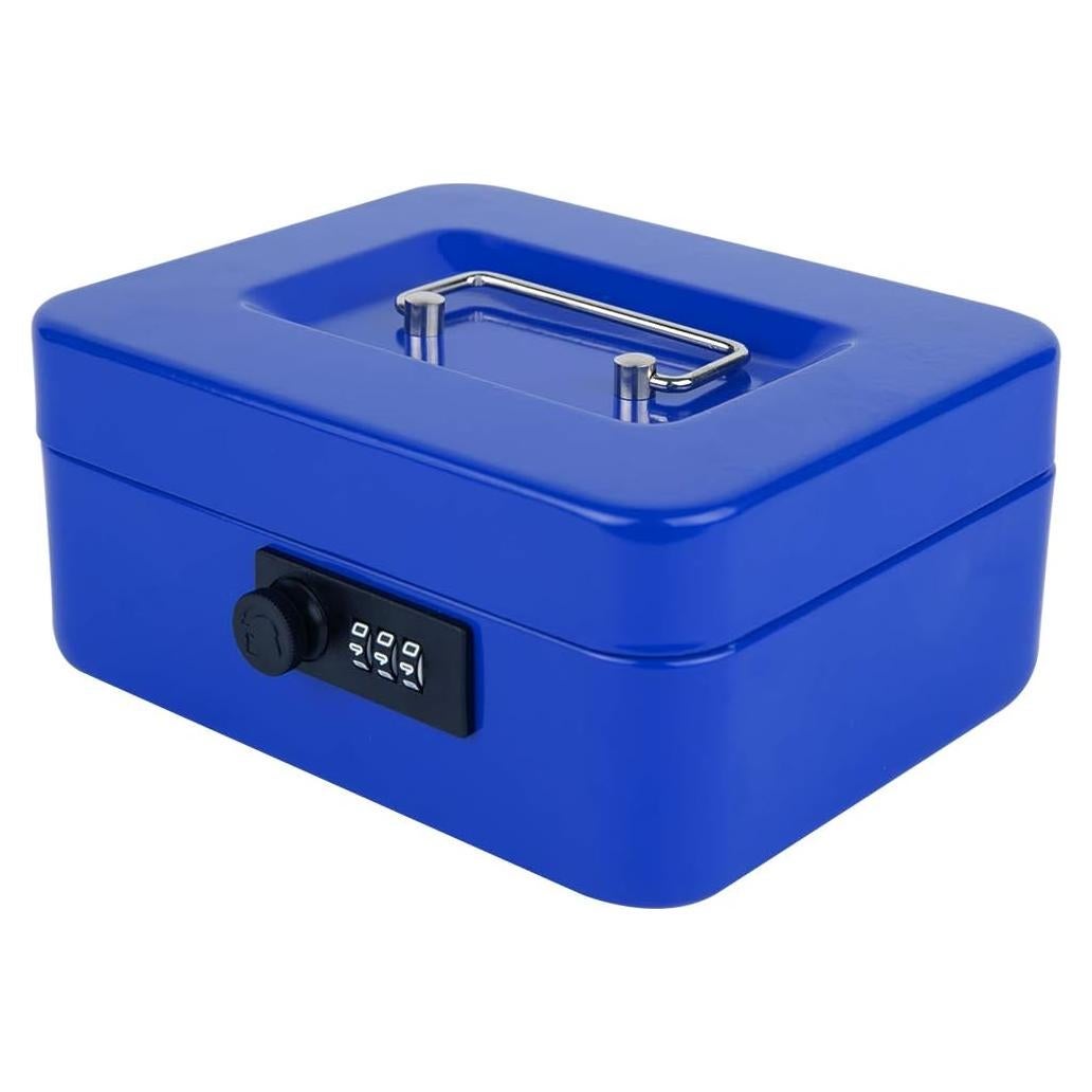 Caja de Dinero KYODOLED Mediana con Cerradura de Combinación Azul
