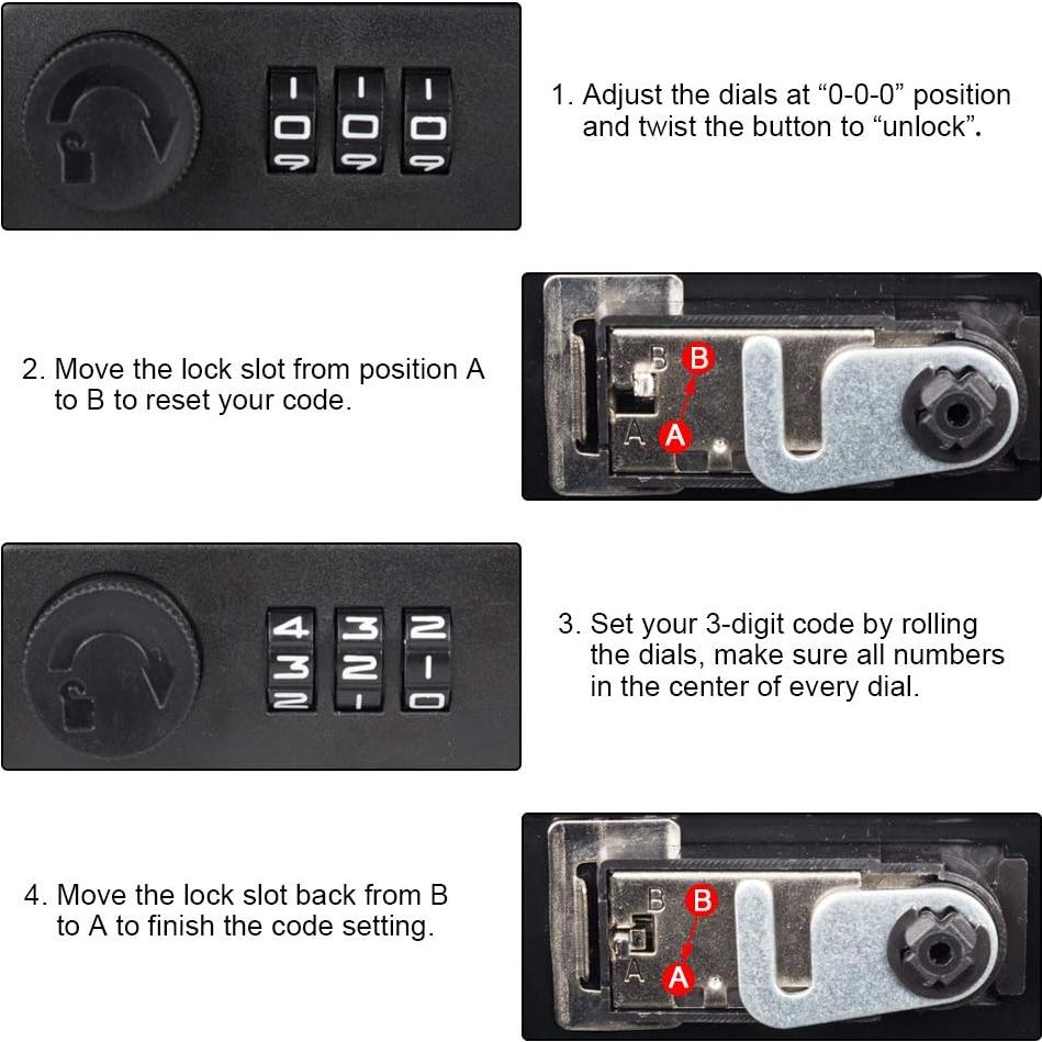 Caja de Dinero KYODOLED Mediana con Cerradura de Combinación Azul